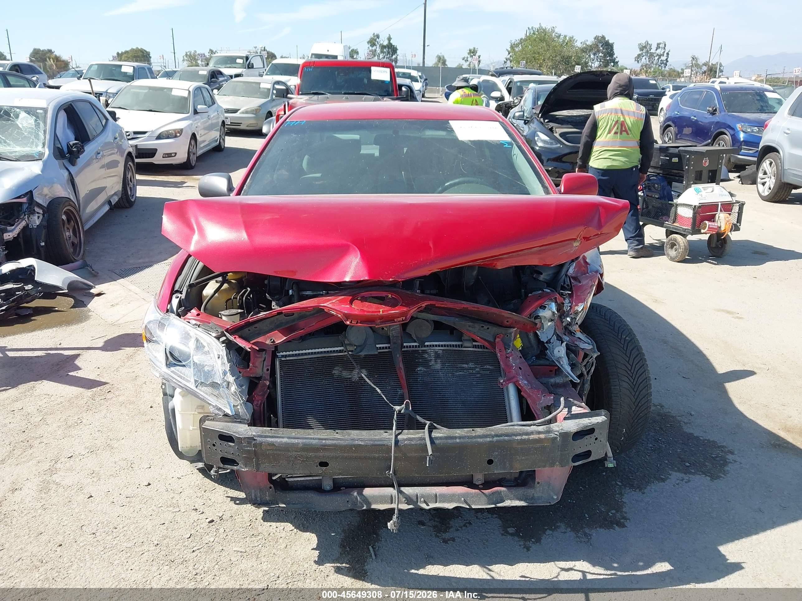 2009 Toyota Camry Le Красный vin: 4T4BE46K19R123078