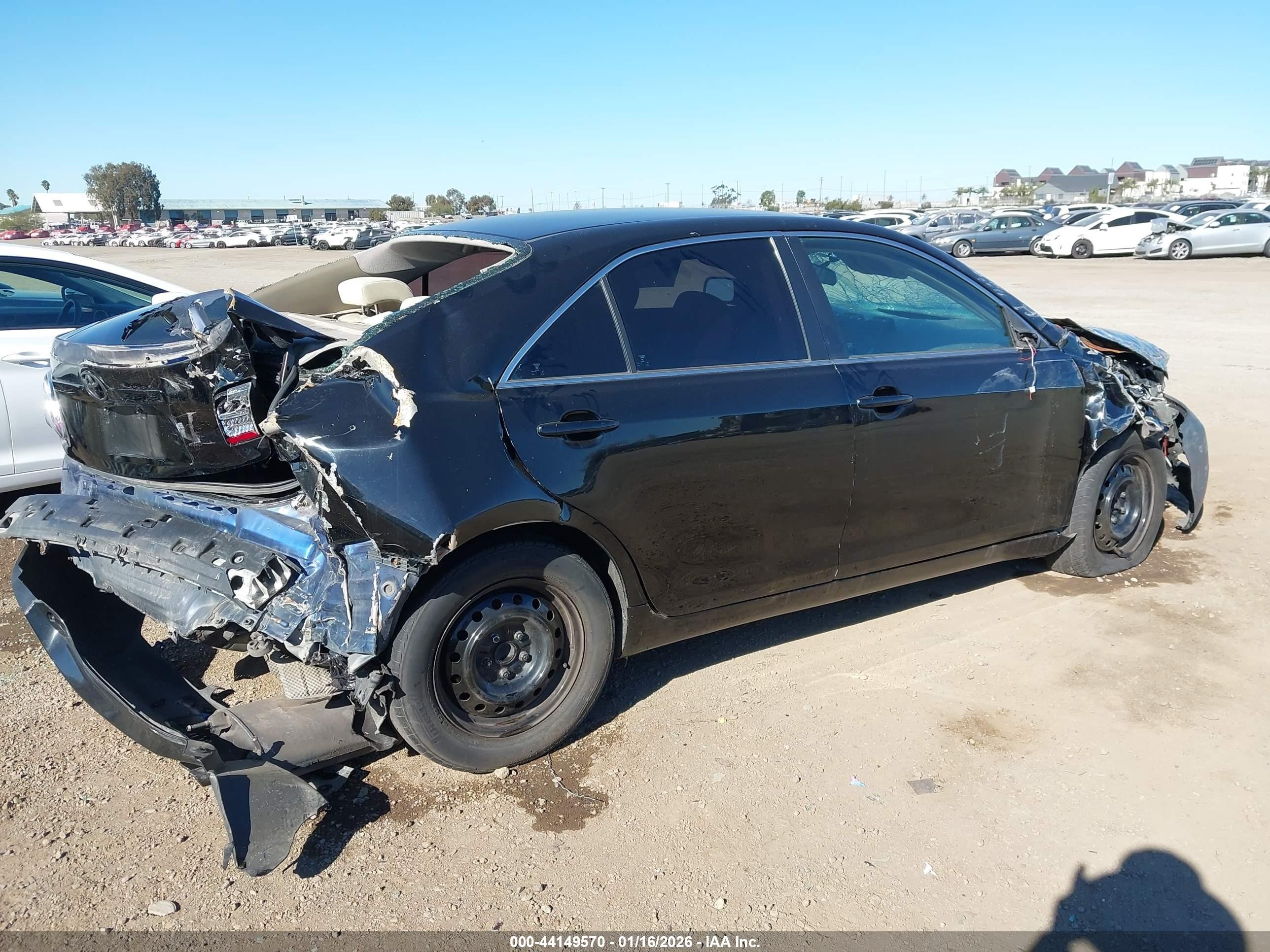 2007 Toyota Camry Le Black vin: 4T4BE46K27R006509