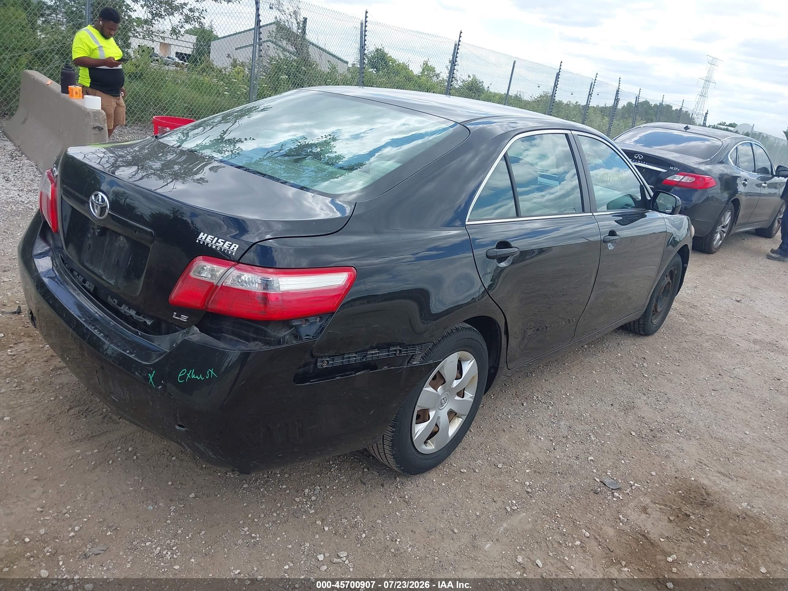 2007 Toyota Camry Le Black vin: 4T4BE46K27R006655