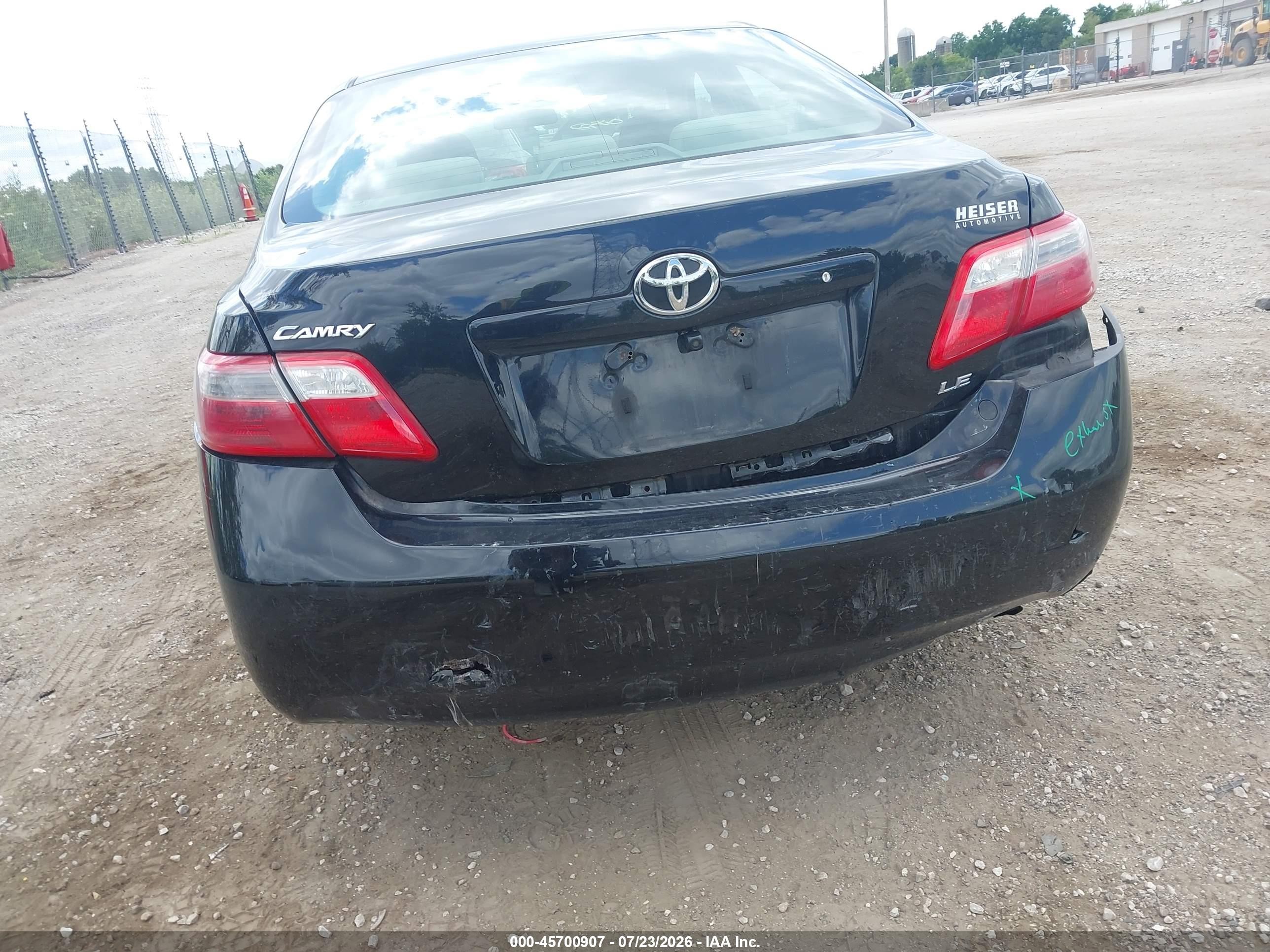 2007 Toyota Camry Le Black vin: 4T4BE46K27R006655