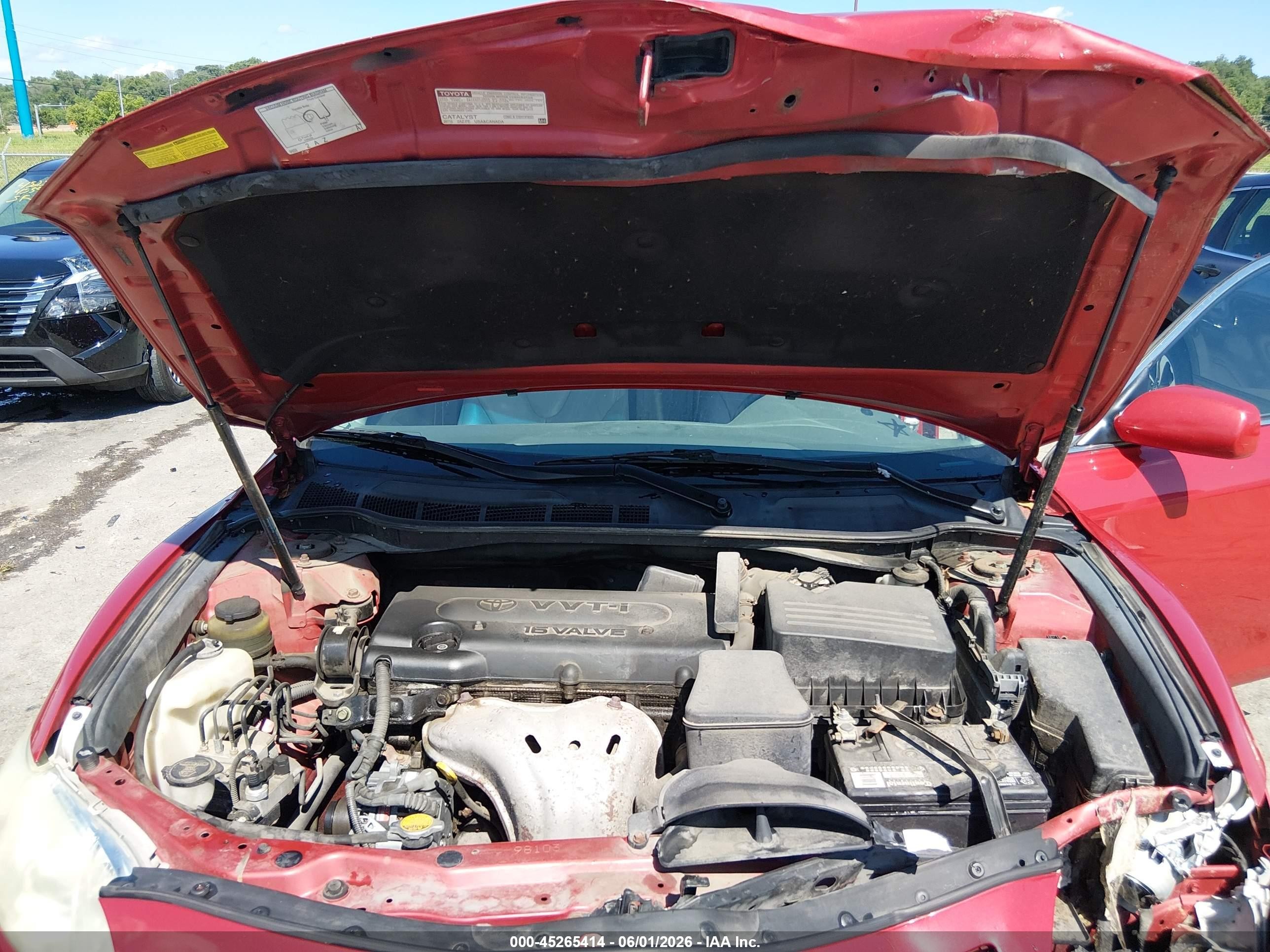 2009 Toyota Camry Le Красный vin: 4T4BE46K29R098966