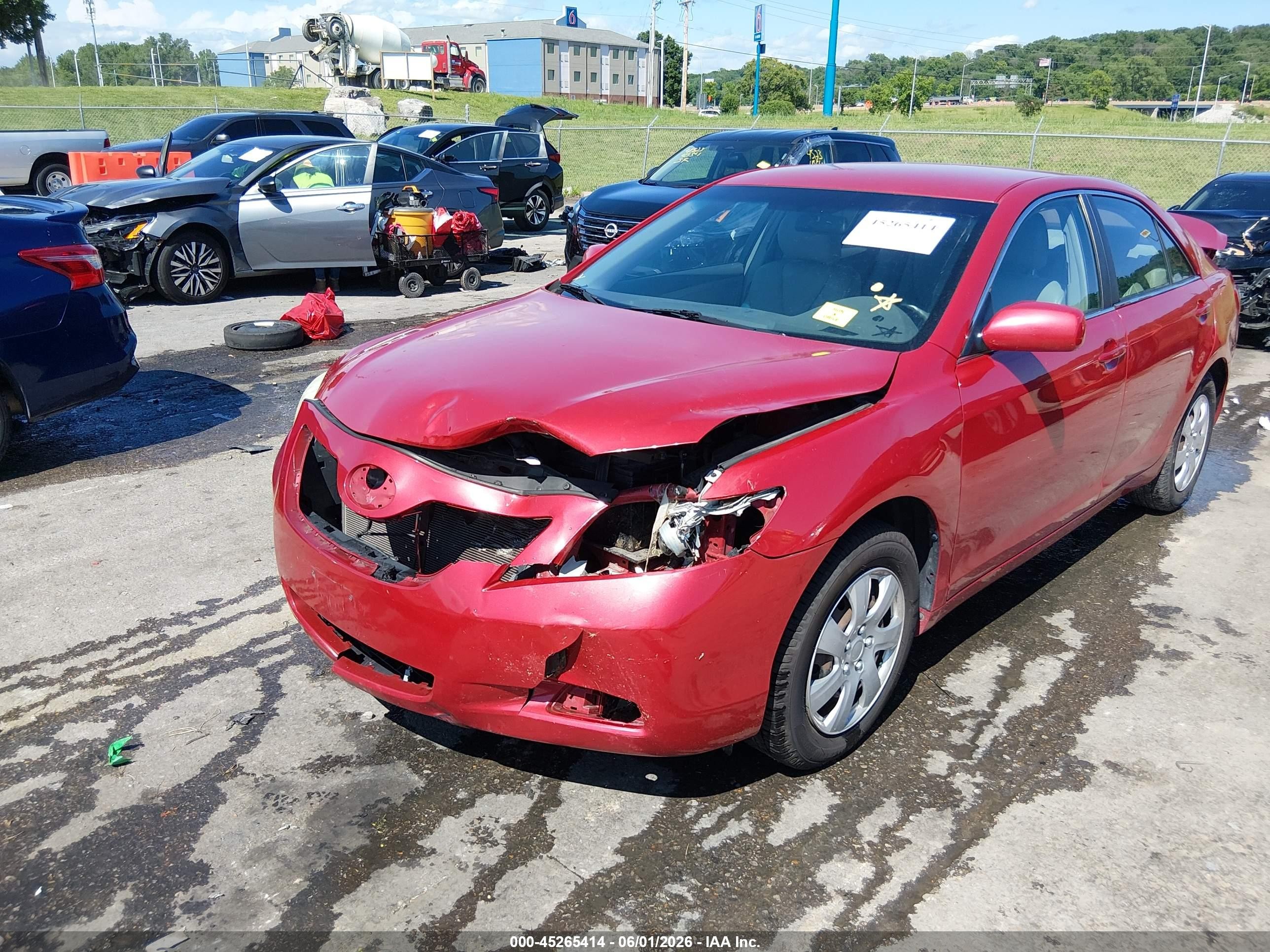 2009 Toyota Camry Le Красный vin: 4T4BE46K29R098966