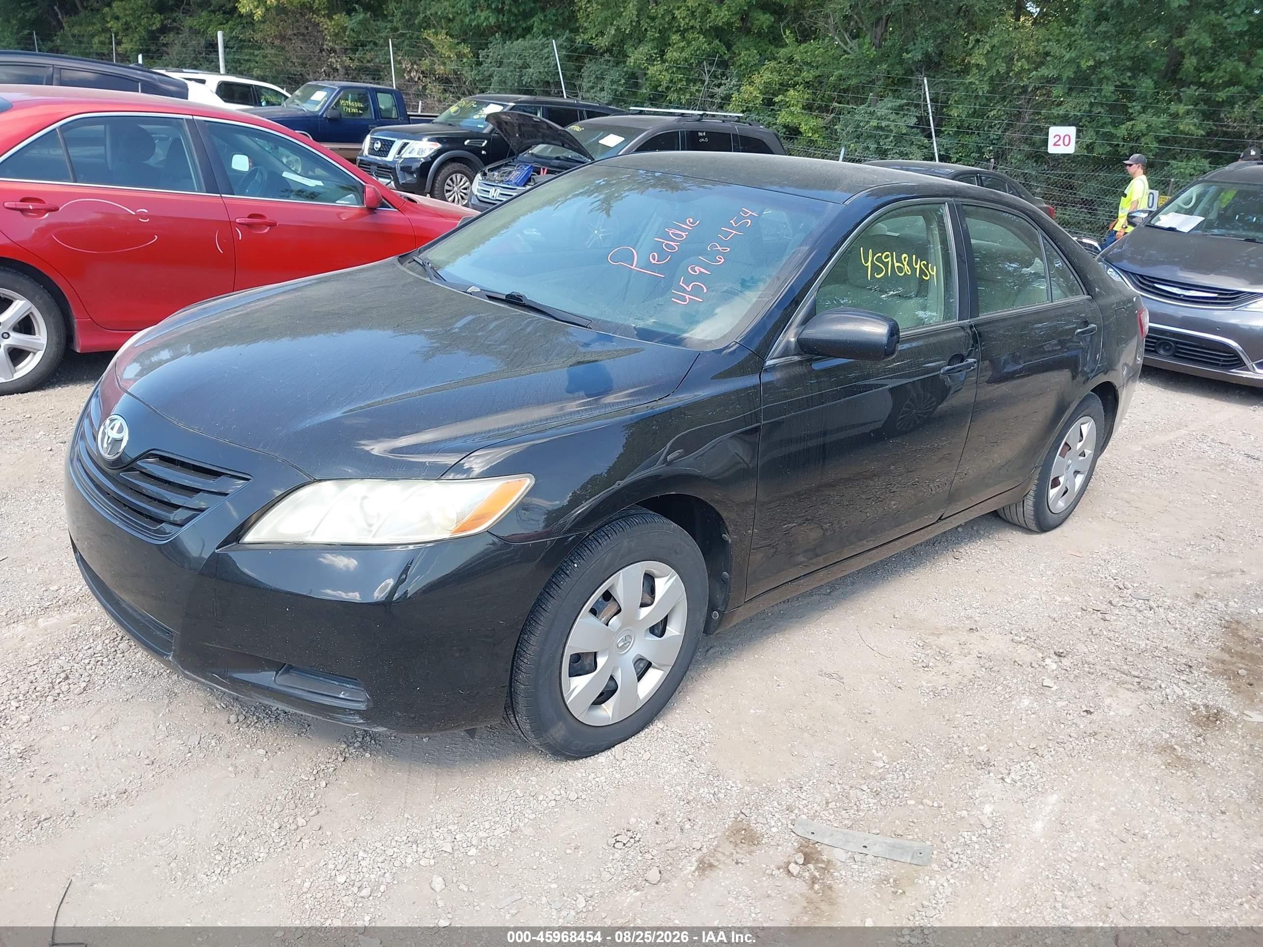2007 Toyota Camry Le Black vin: 4T4BE46K37R004395