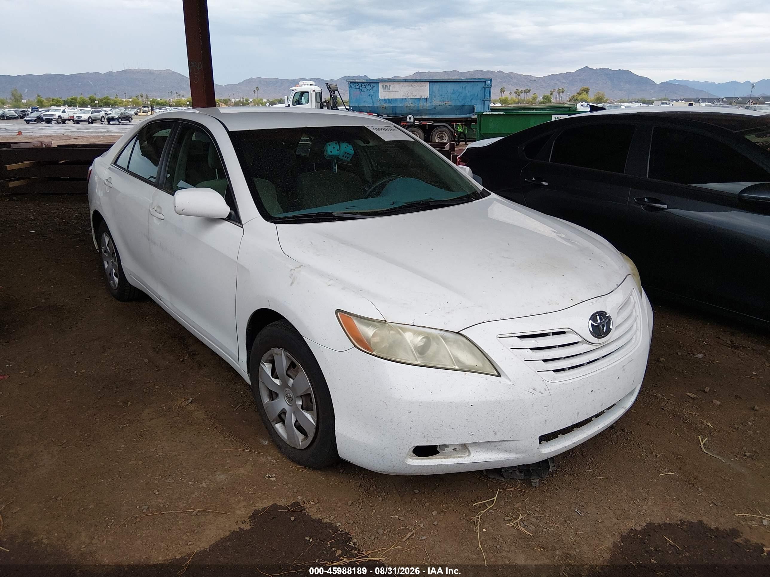 2008 Toyota Camry Le Белый vin: 4T4BE46K38R043103
