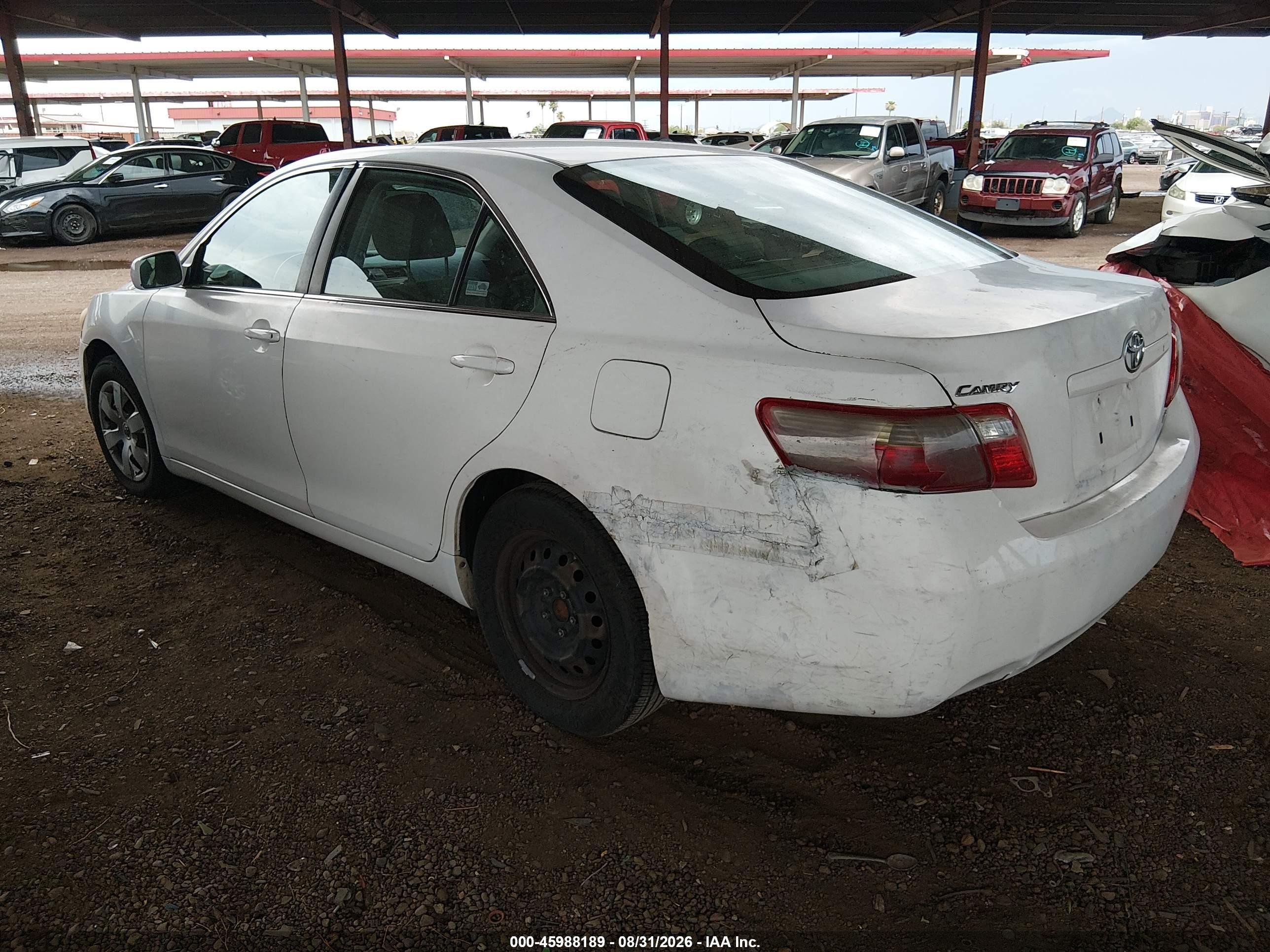 2008 Toyota Camry Le Белый vin: 4T4BE46K38R043103