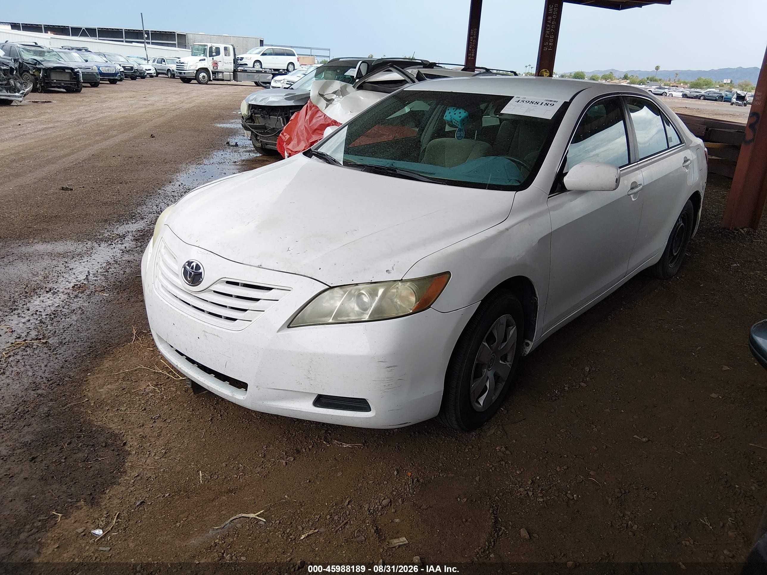 2008 Toyota Camry Le Белый vin: 4T4BE46K38R043103