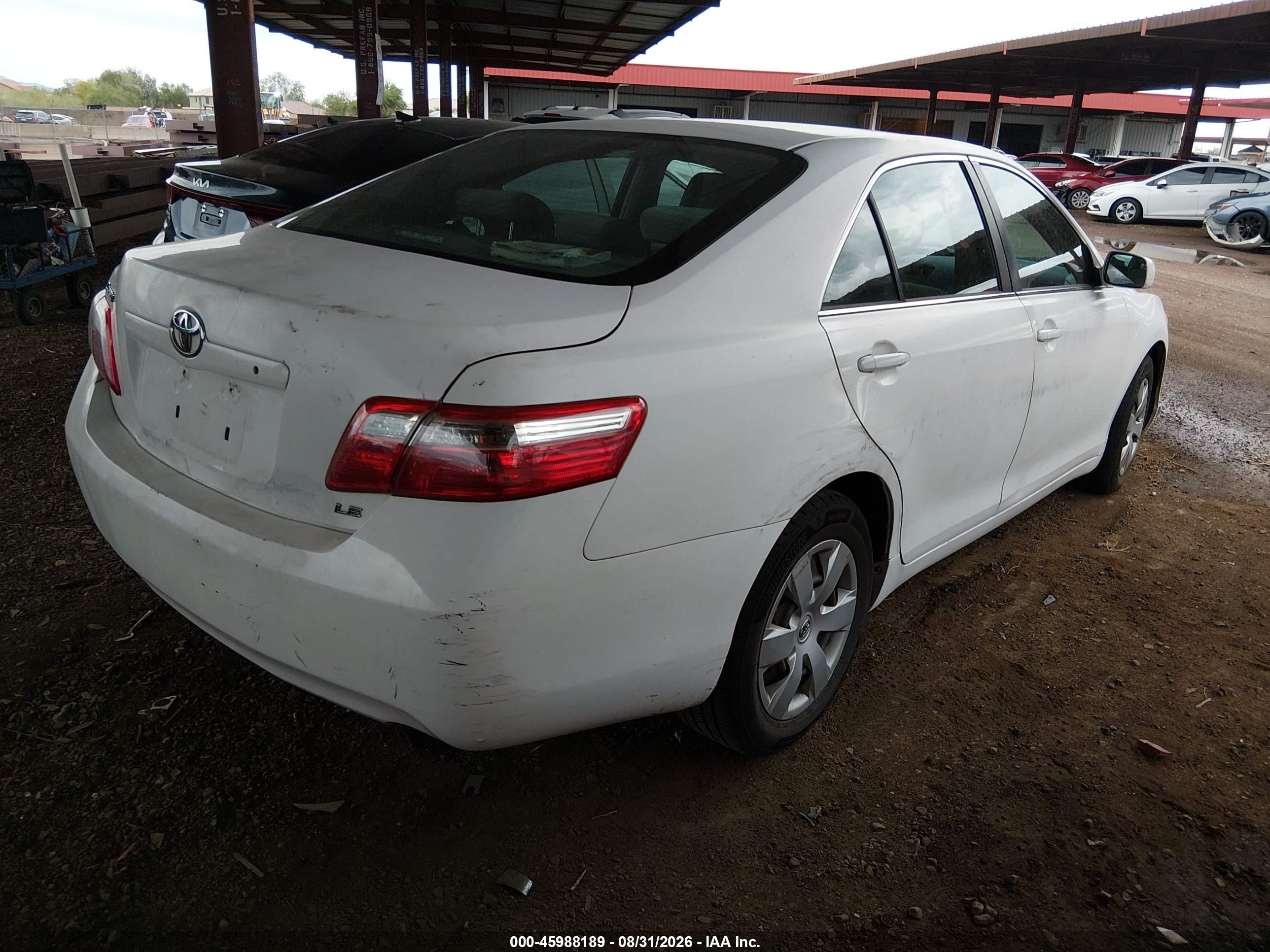 2008 Toyota Camry Le Белый vin: 4T4BE46K38R043103