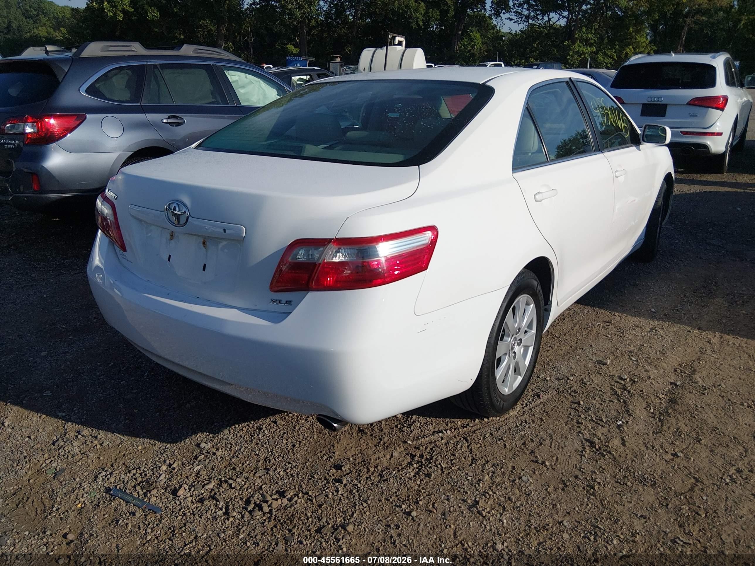 2009 Toyota Camry Xle White vin: 4T4BE46K39R051980