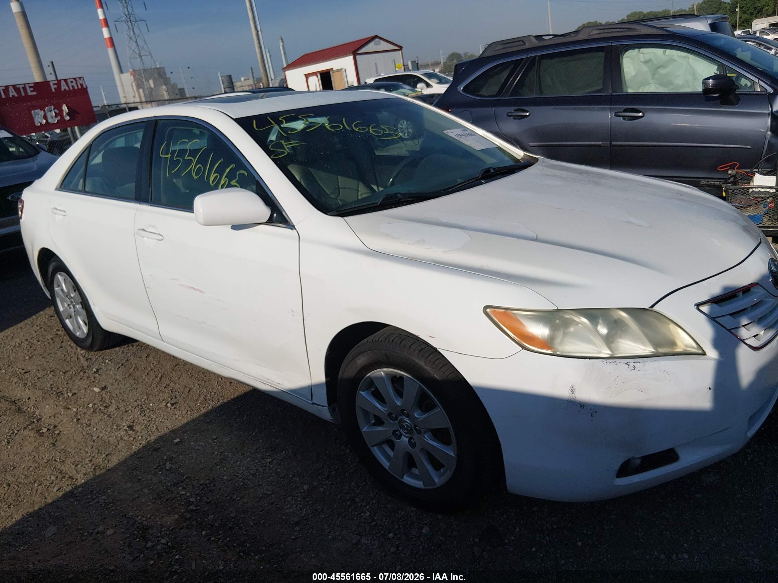 2009 Toyota Camry Xle White vin: 4T4BE46K39R051980