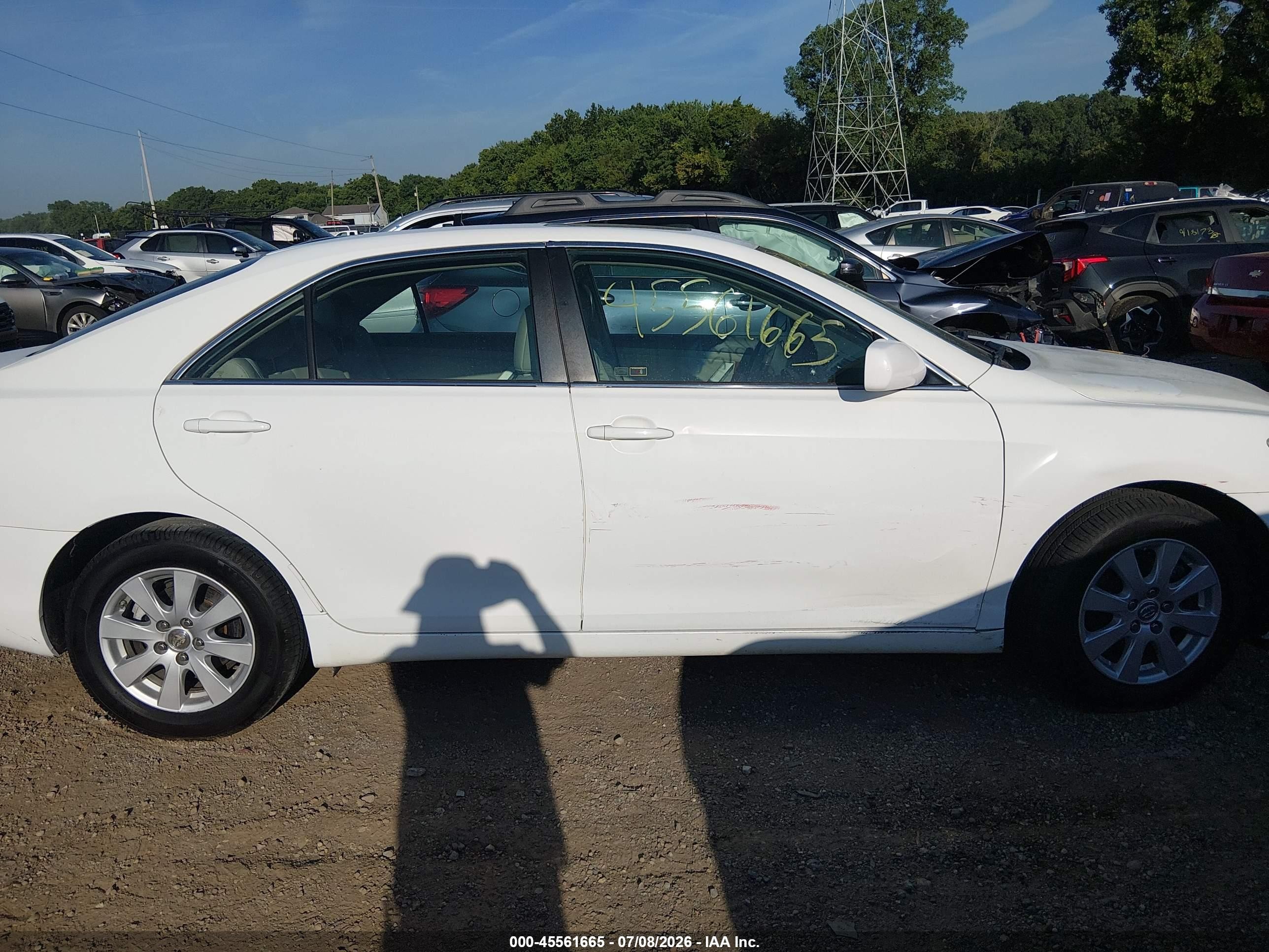 2009 Toyota Camry Xle White vin: 4T4BE46K39R051980