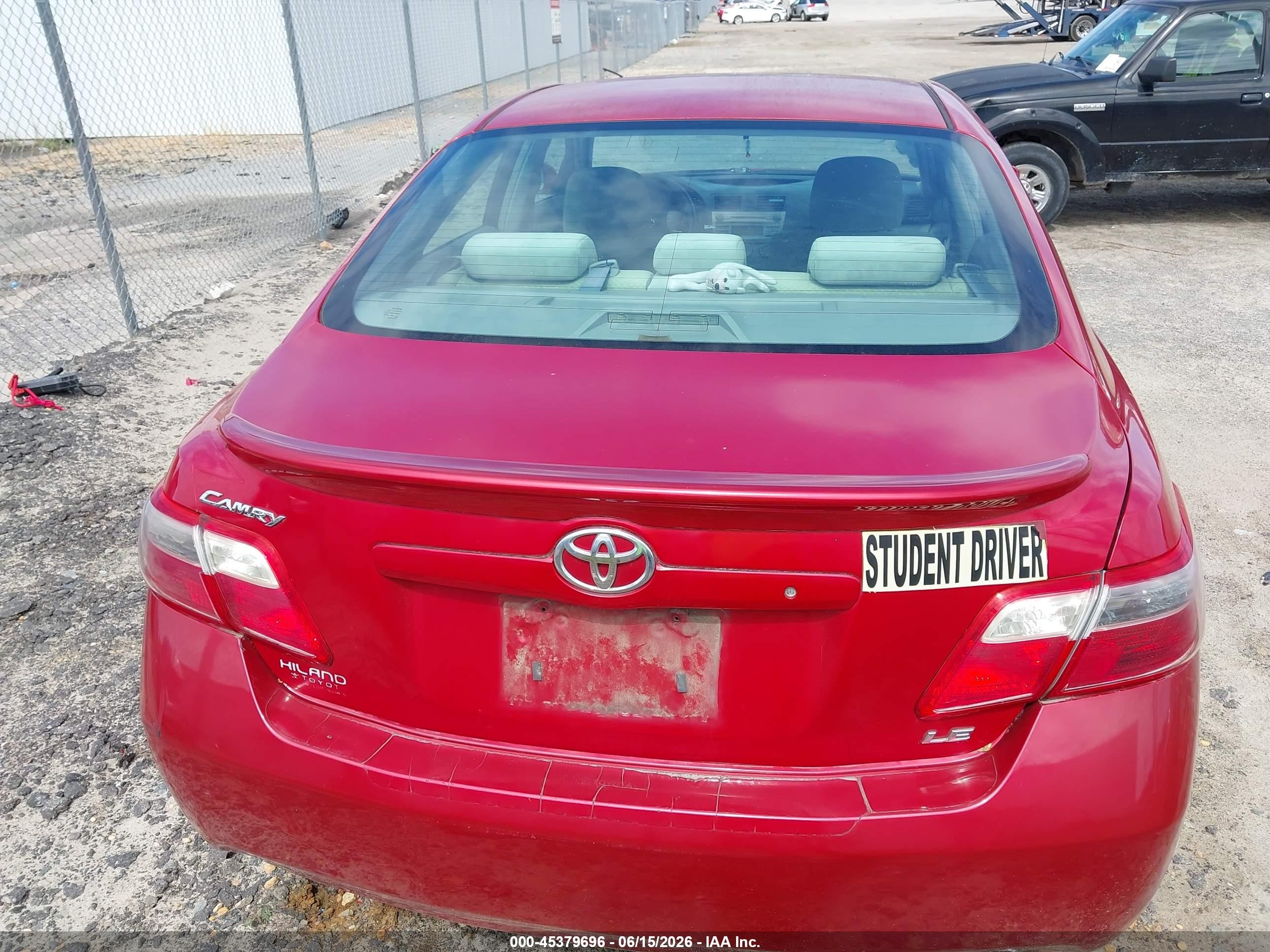 2008 Toyota Camry Le Красный vin: 4T4BE46K48R017853