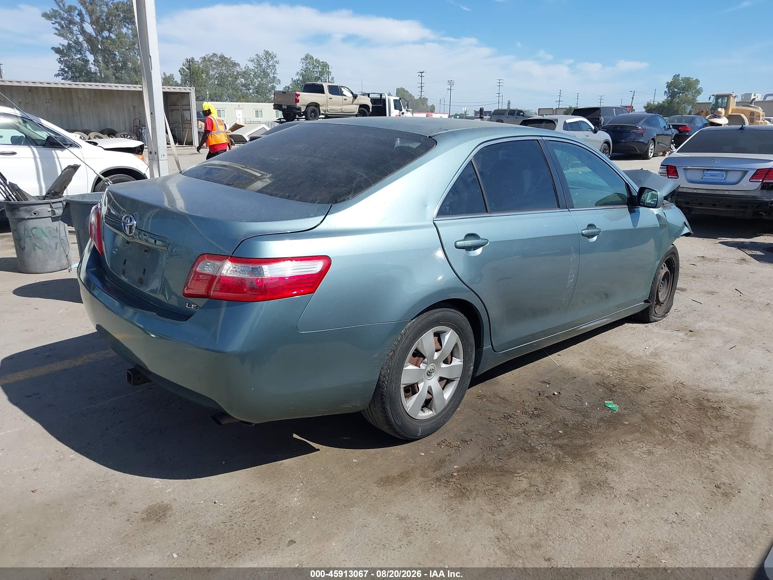 2009 Toyota Camry Le Light Blue vin: 4T4BE46K49R062602