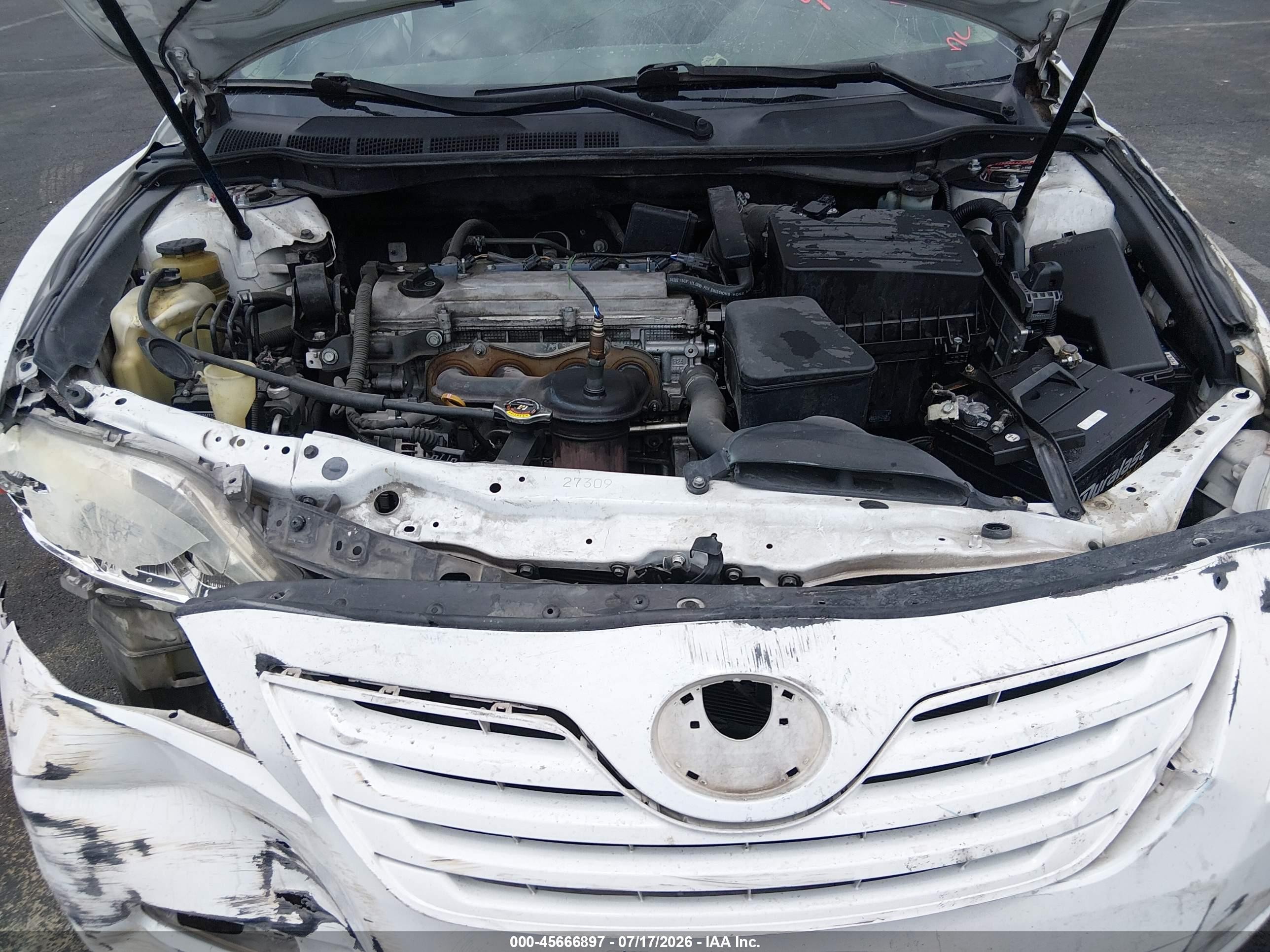 2009 Toyota Camry Le White vin: 4T4BE46K49R128145