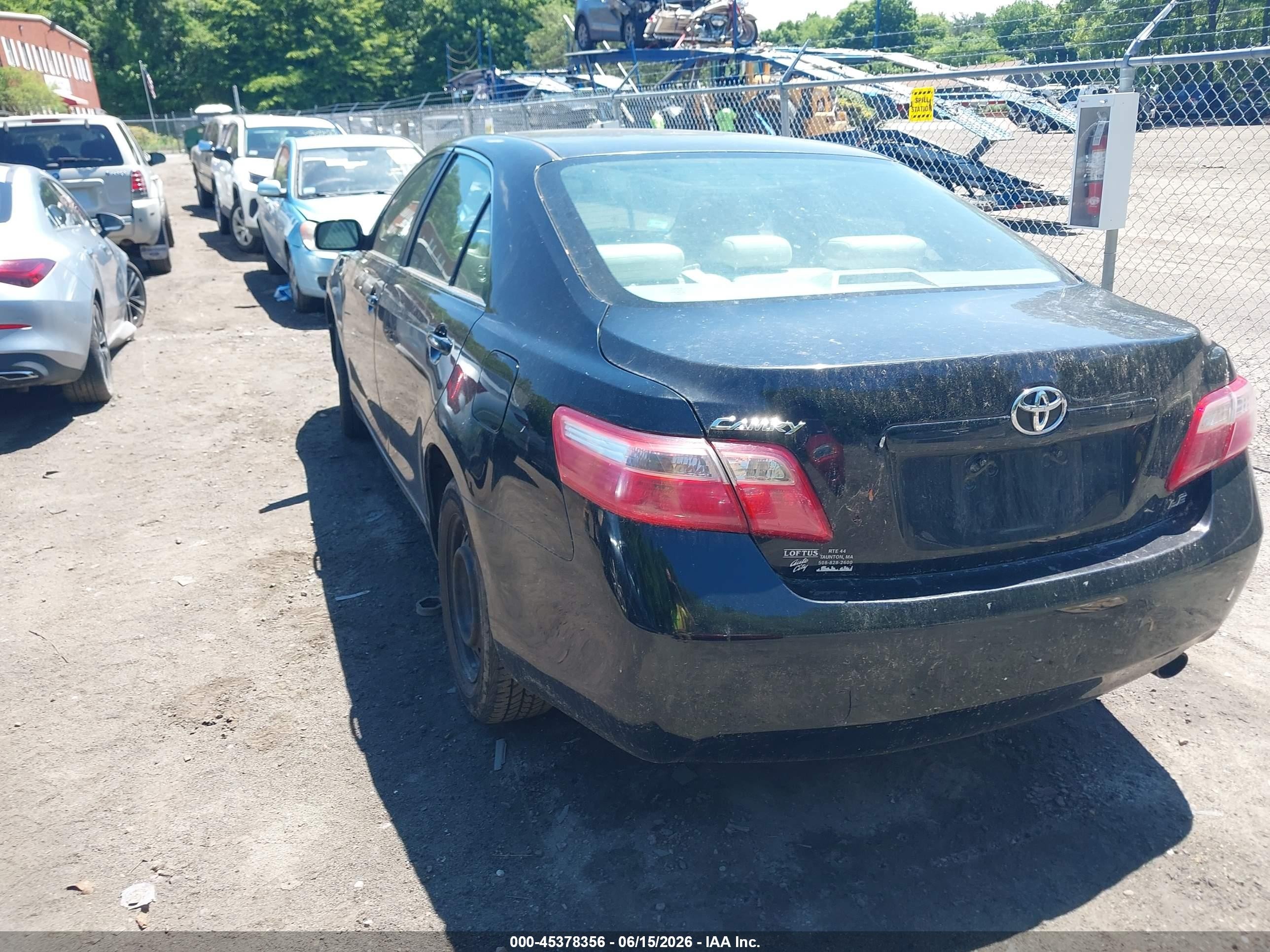2008 Toyota Camry Le Black vin: 4T4BE46K58R036072