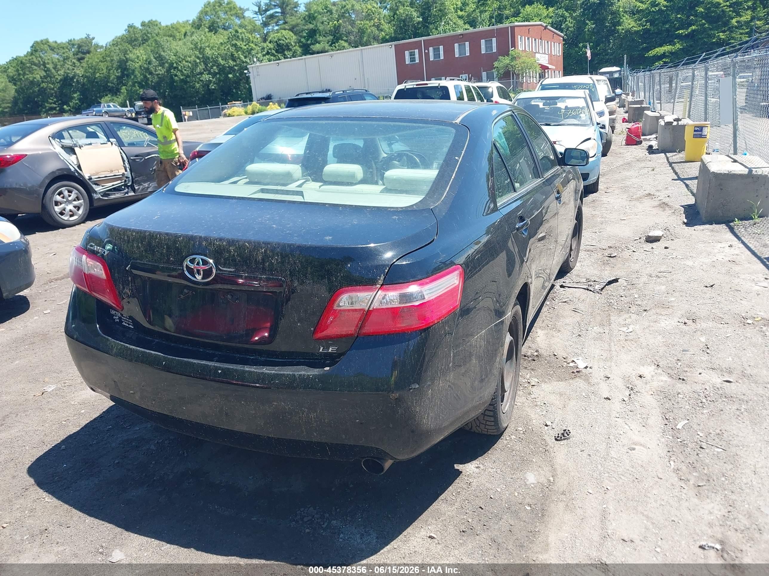 2008 Toyota Camry Le Black vin: 4T4BE46K58R036072
