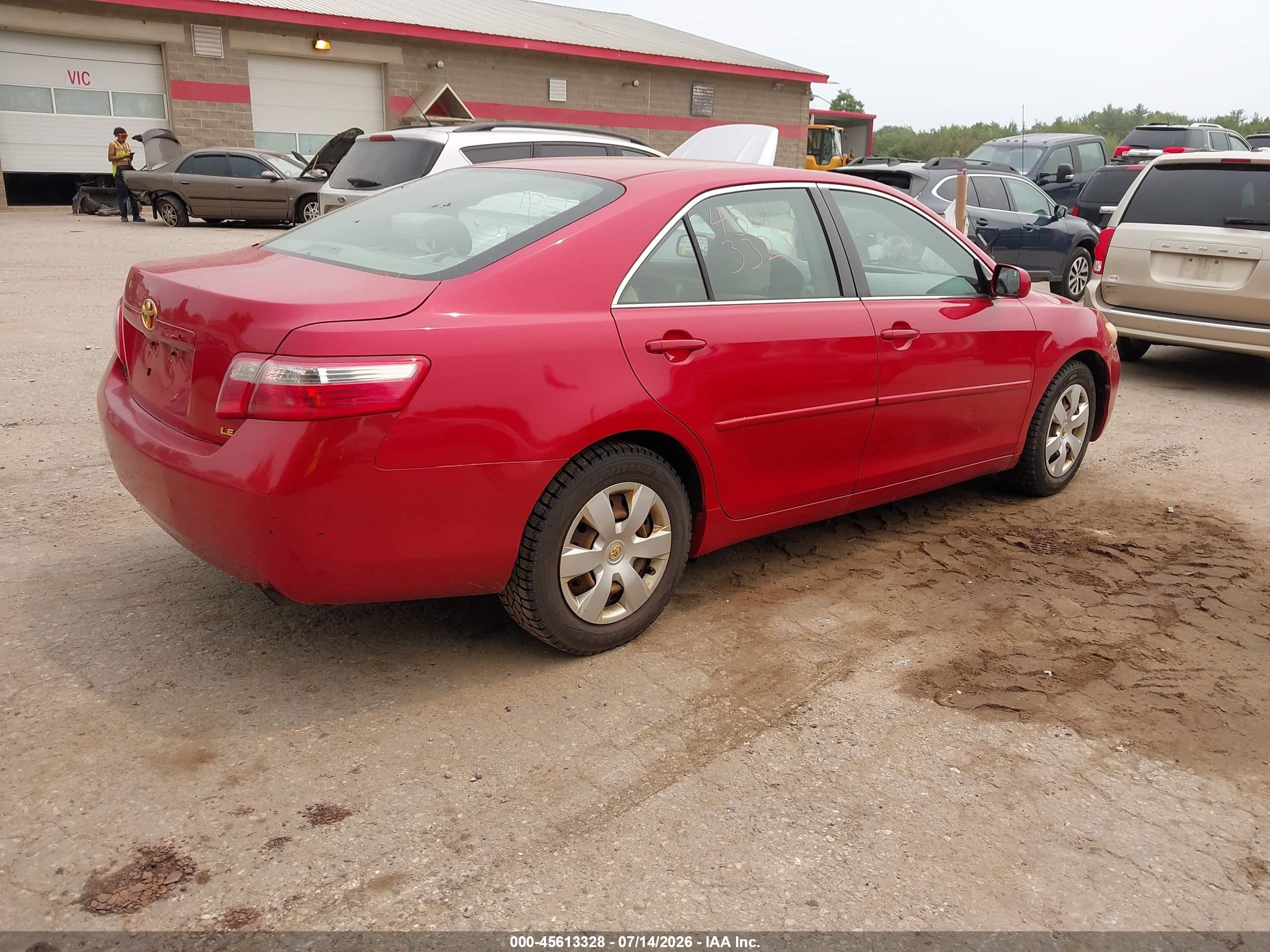 2008 Toyota Camry Le Red vin: 4T4BE46K58R042986