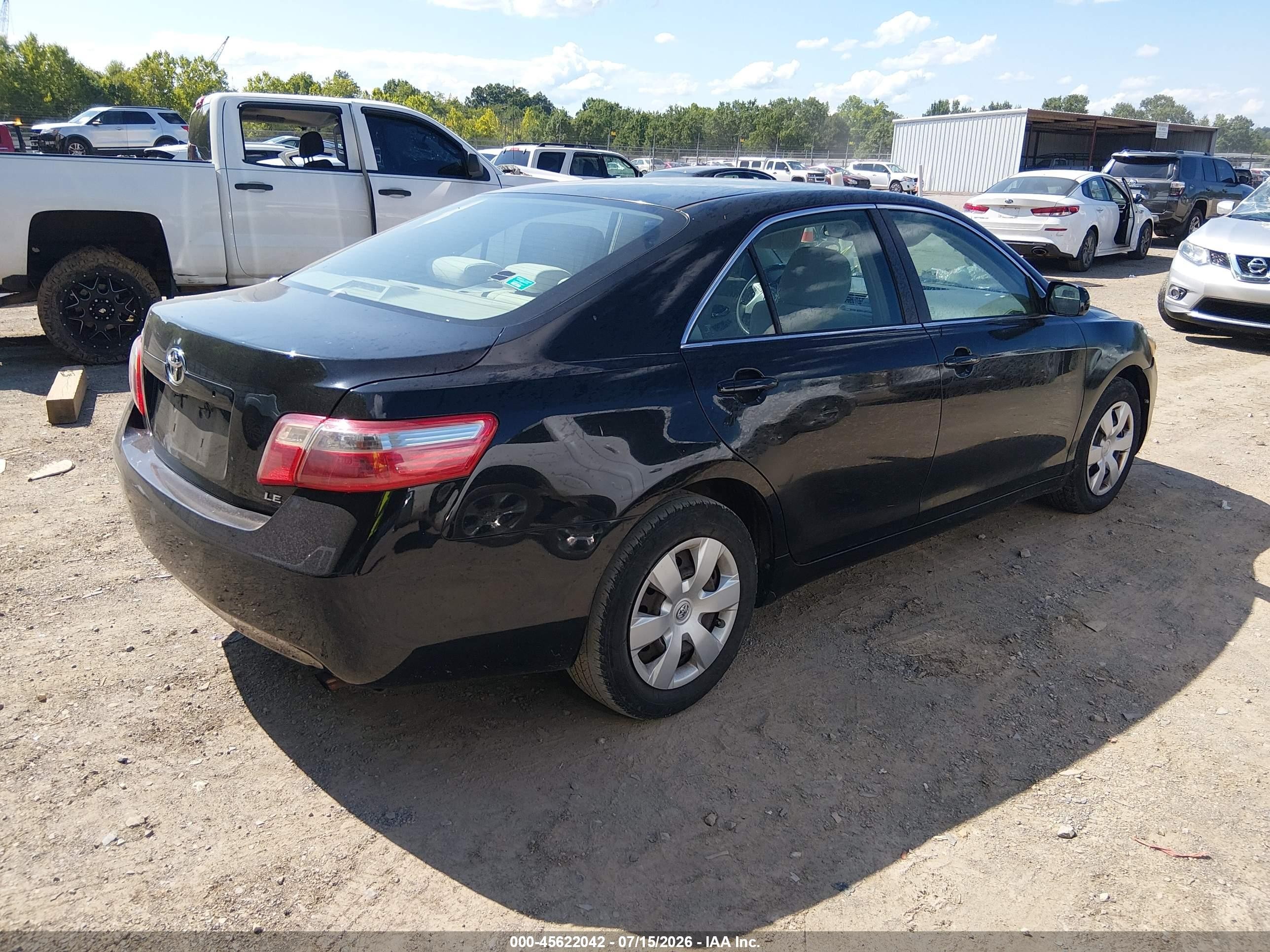 2009 Toyota Camry Le Black vin: 4T4BE46K59R064293