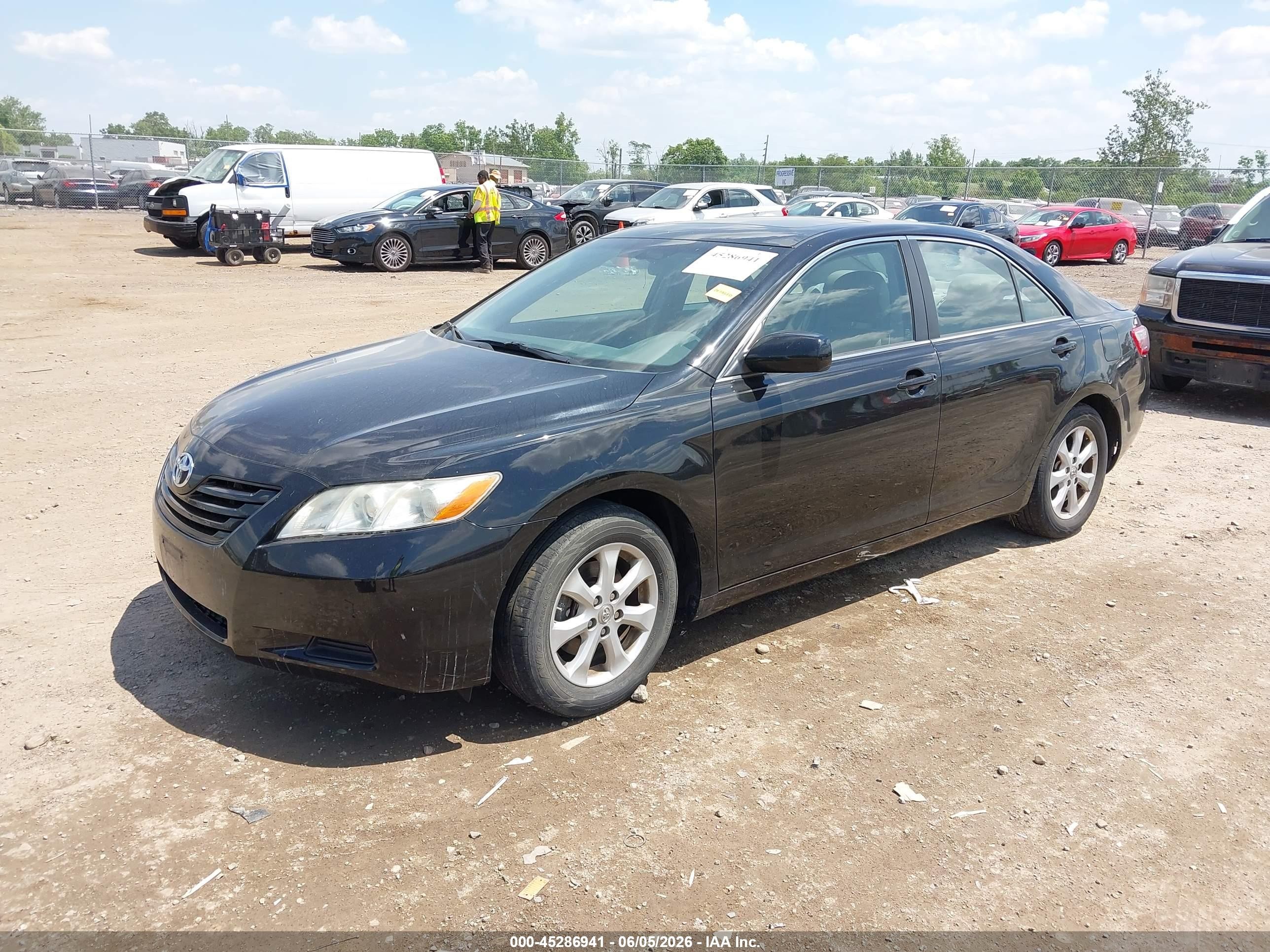 2008 Toyota Camry Le Black vin: 4T4BE46K68R046402