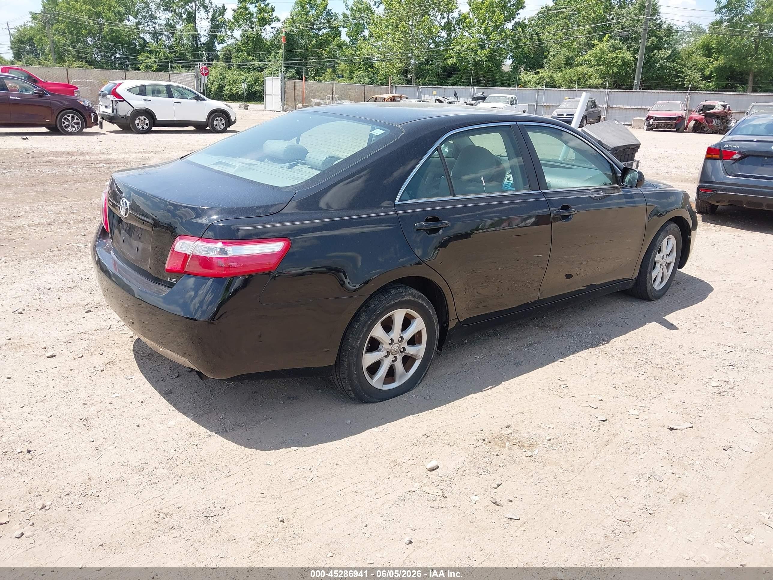 2008 Toyota Camry Le Black vin: 4T4BE46K68R046402