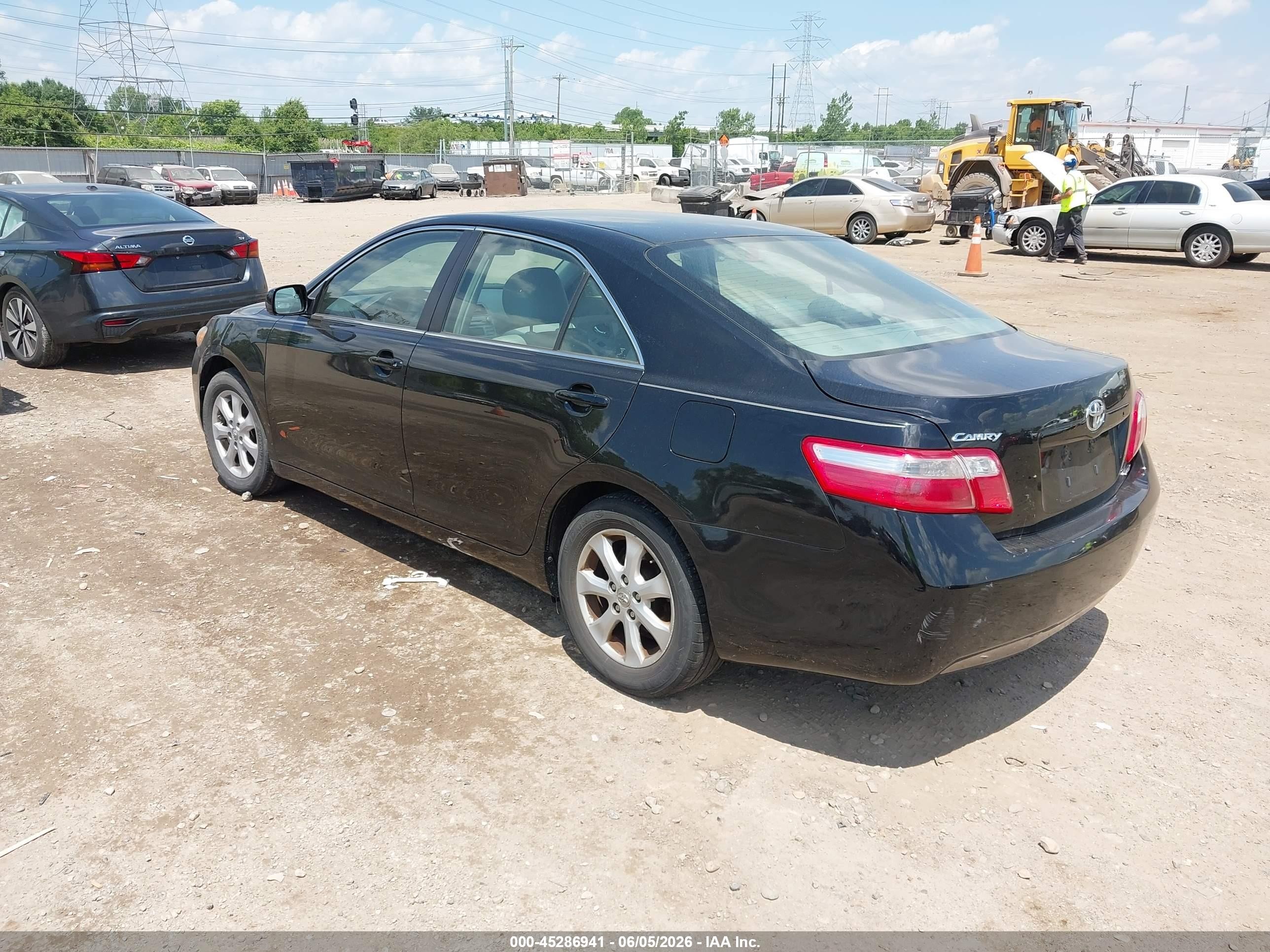 2008 Toyota Camry Le Black vin: 4T4BE46K68R046402