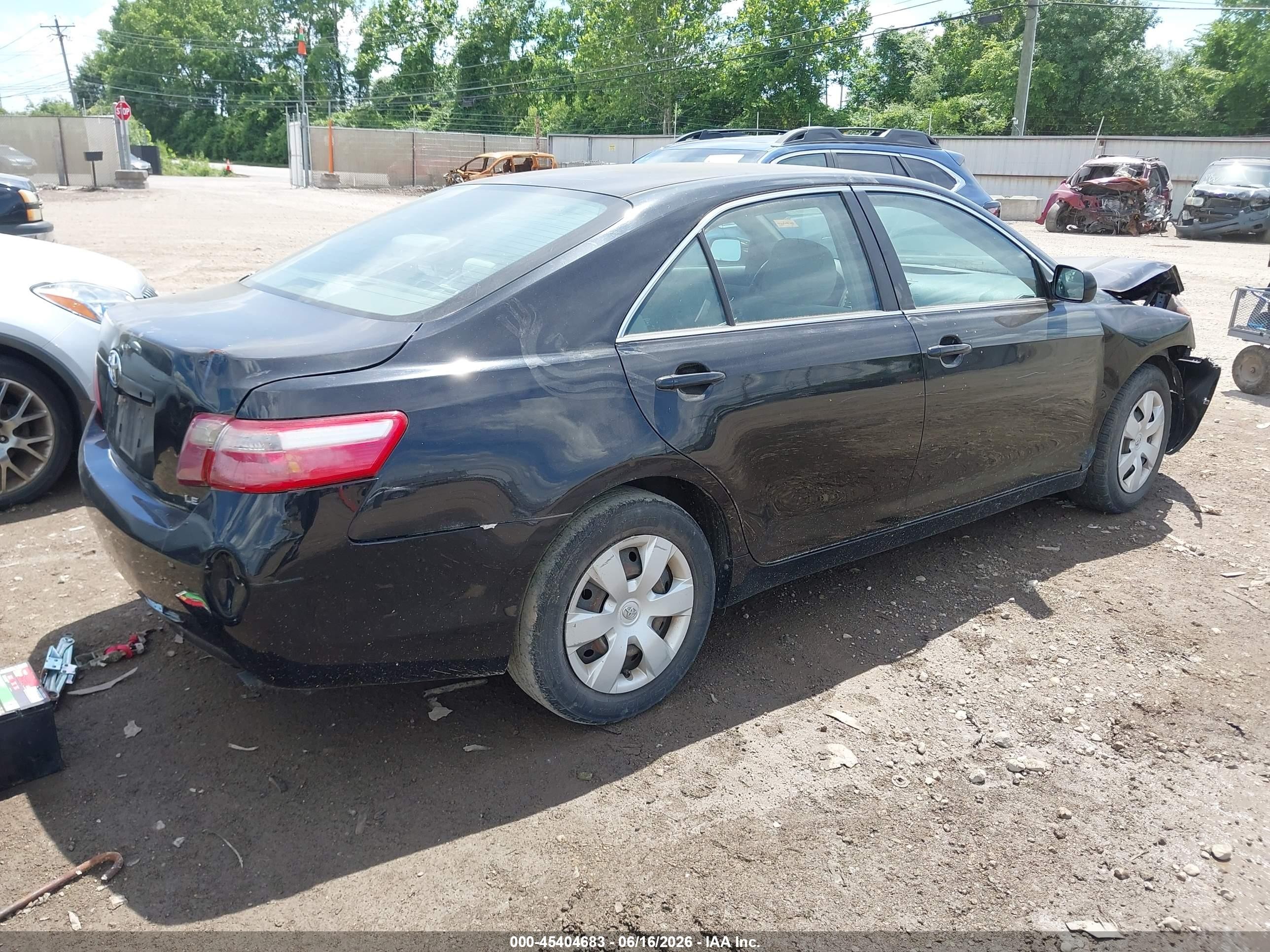 2009 Toyota Camry Le Black vin: 4T4BE46K69R068627
