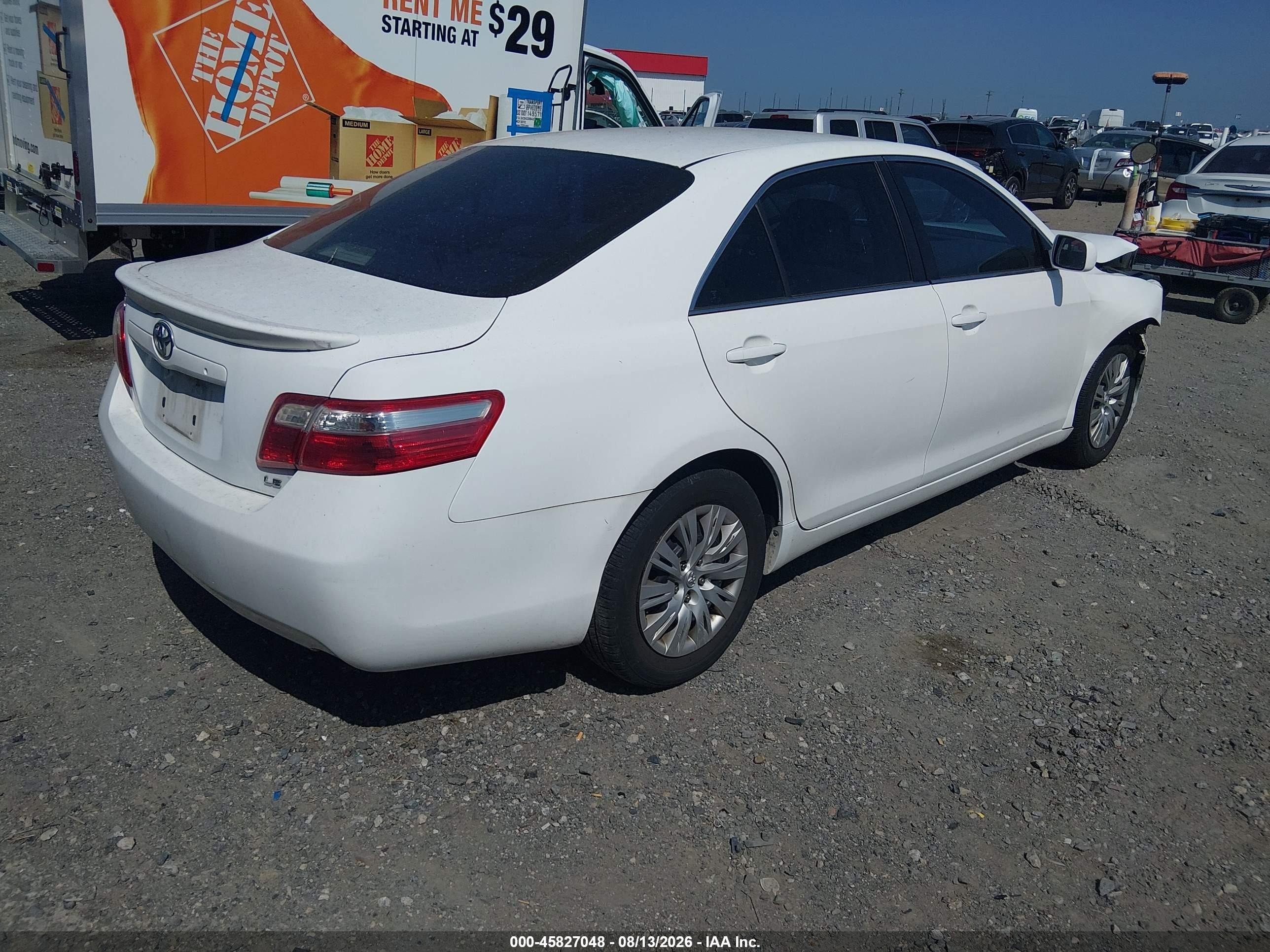 2009 Toyota Camry Le White vin: 4T4BE46K69R135758