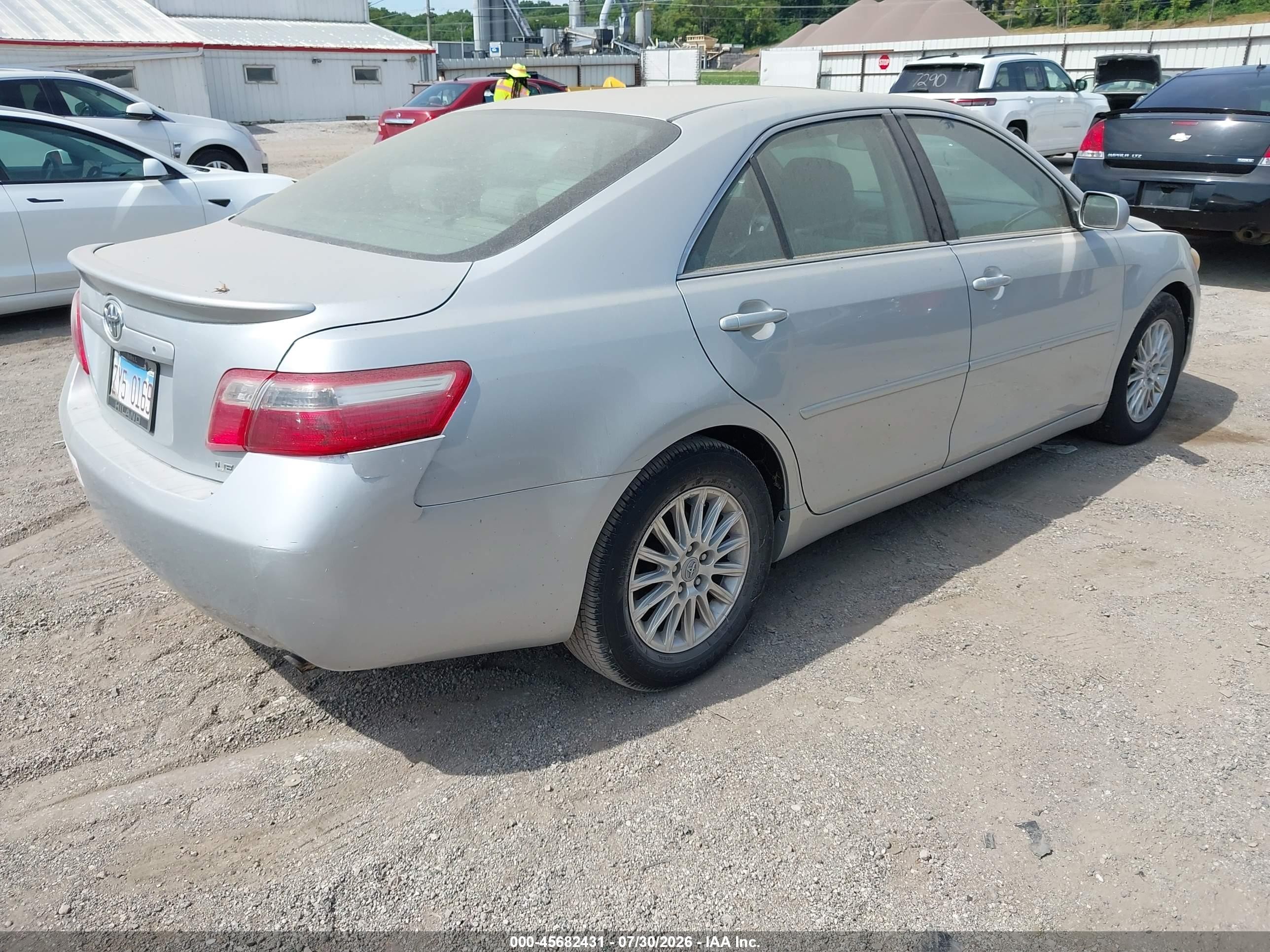 2007 Toyota Camry Le Gray vin: 4T4BE46K77R001791