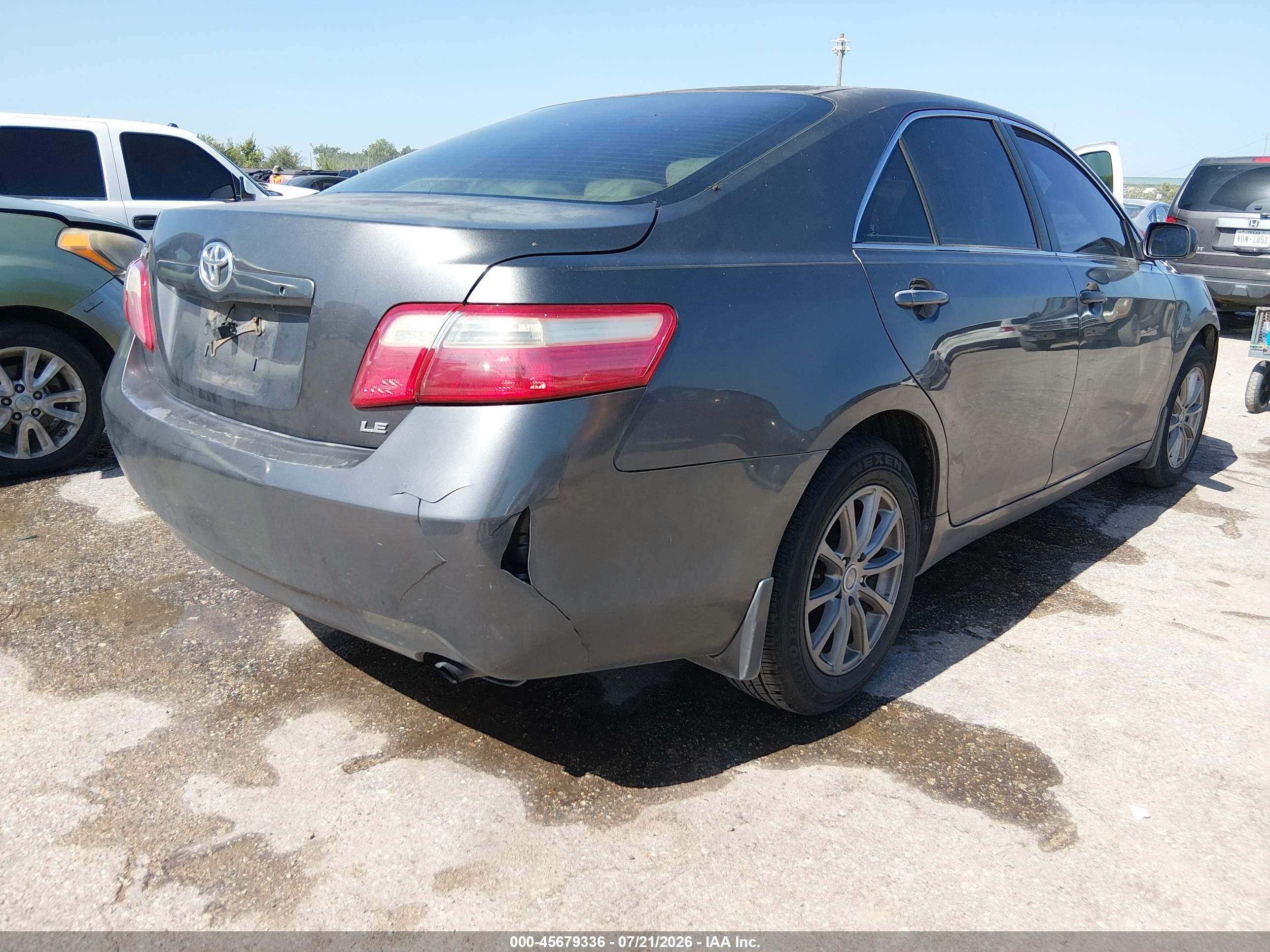 2007 Toyota Camry Le Gray vin: 4T4BE46K77R002620