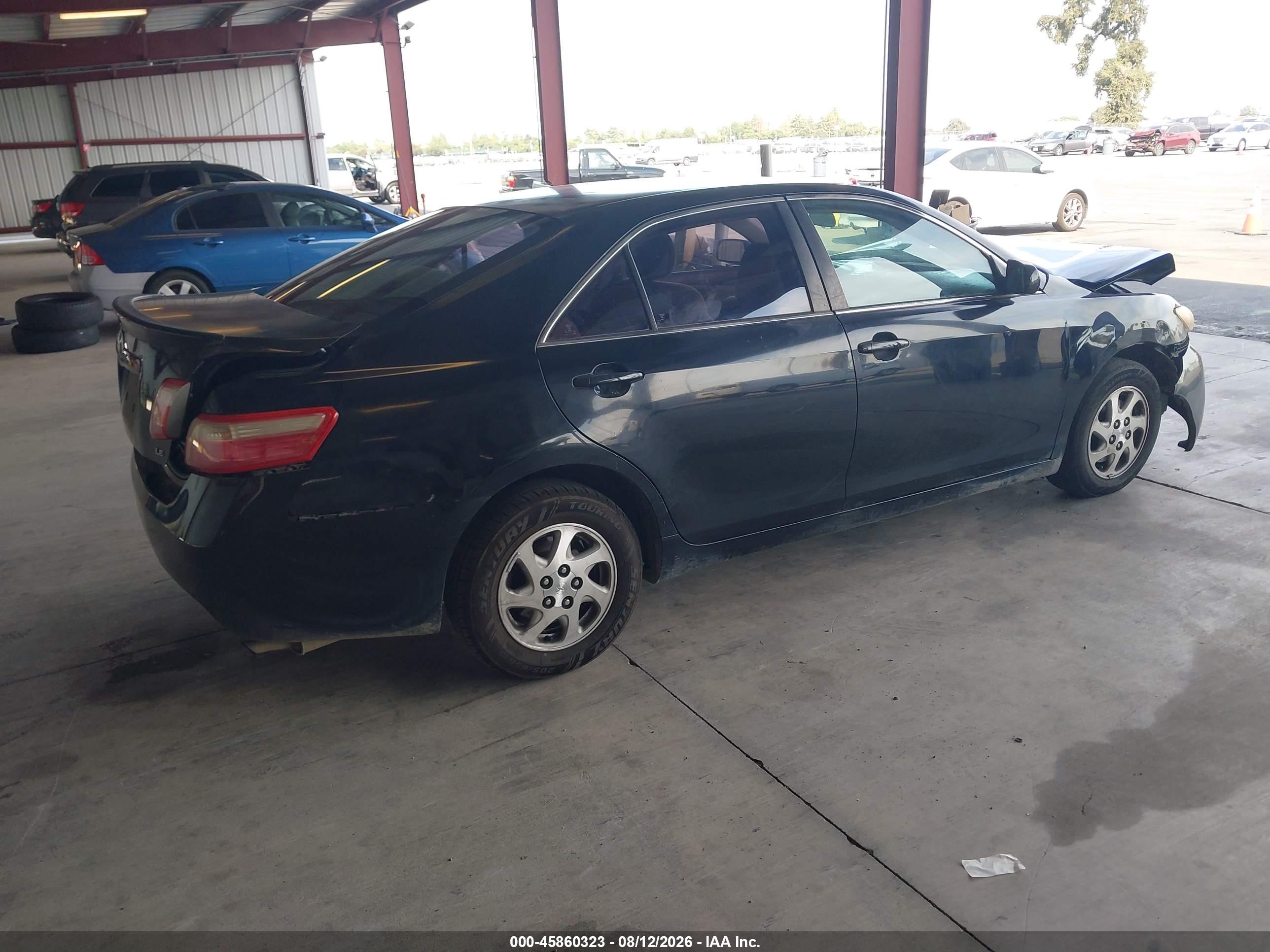 2008 Toyota Camry Le Black vin: 4T4BE46K78R032136