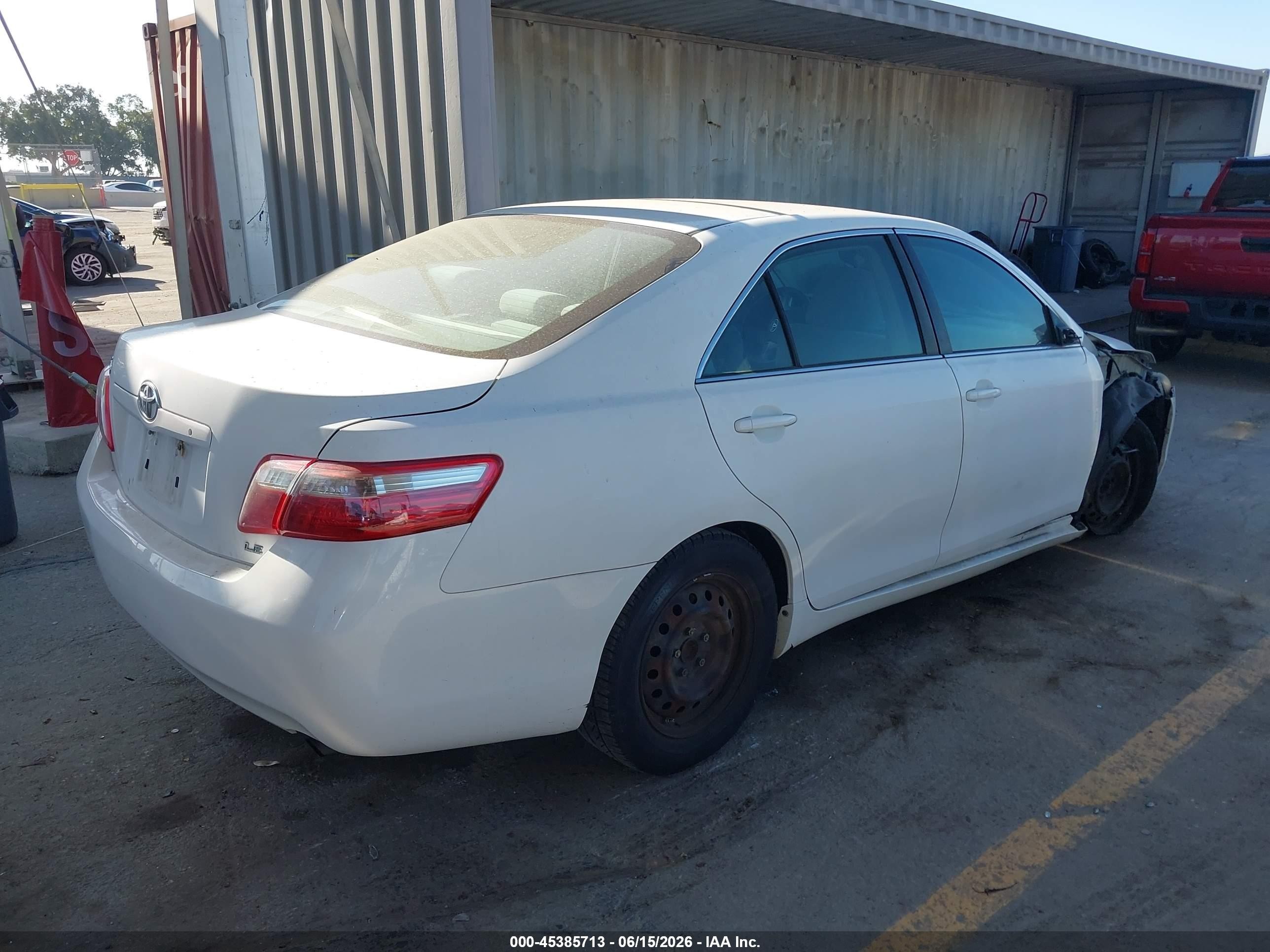 2009 Toyota Camry Le White vin: 4T4BE46K79R085744