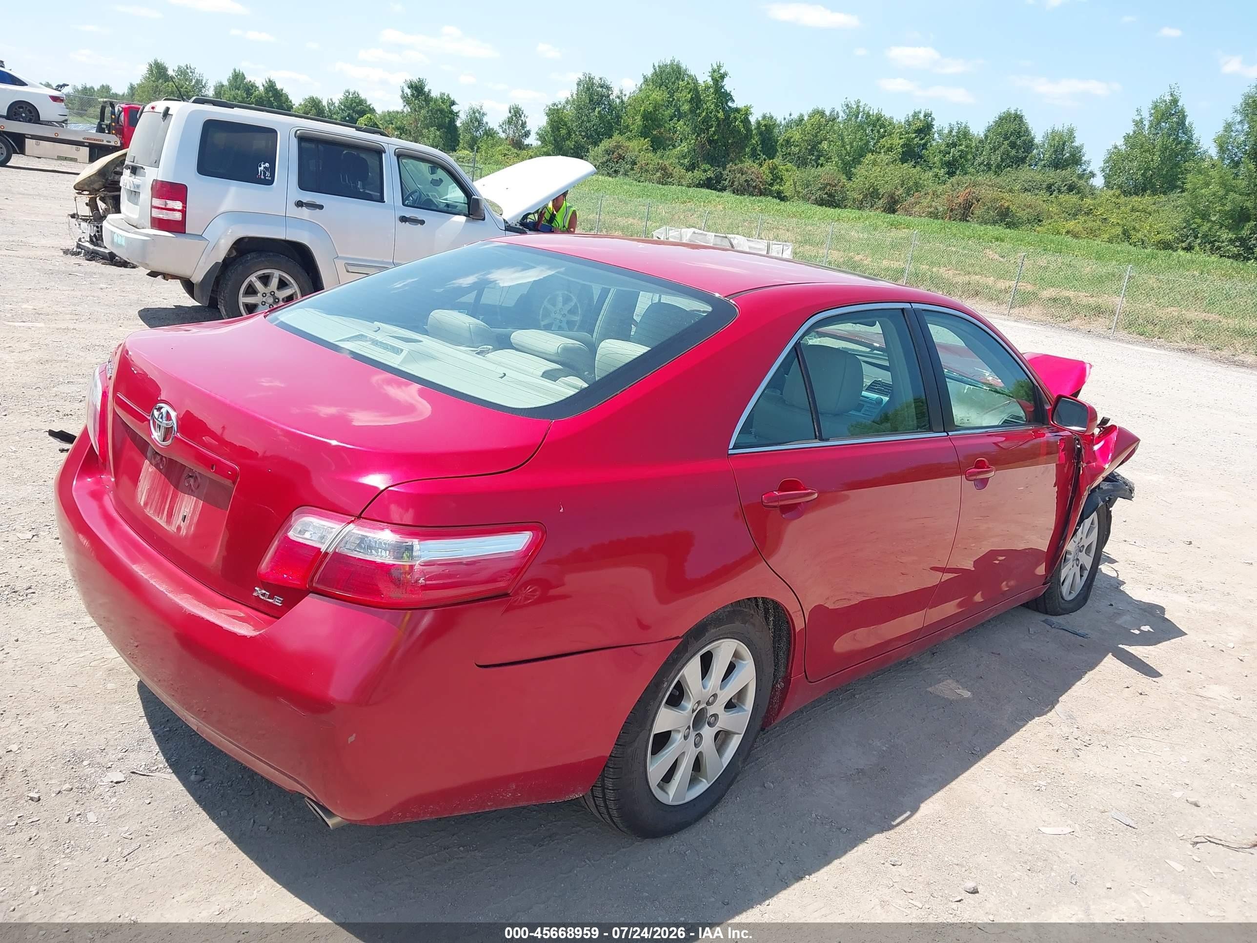 2009 Toyota Camry Xle Красный vin: 4T4BE46K79R100453