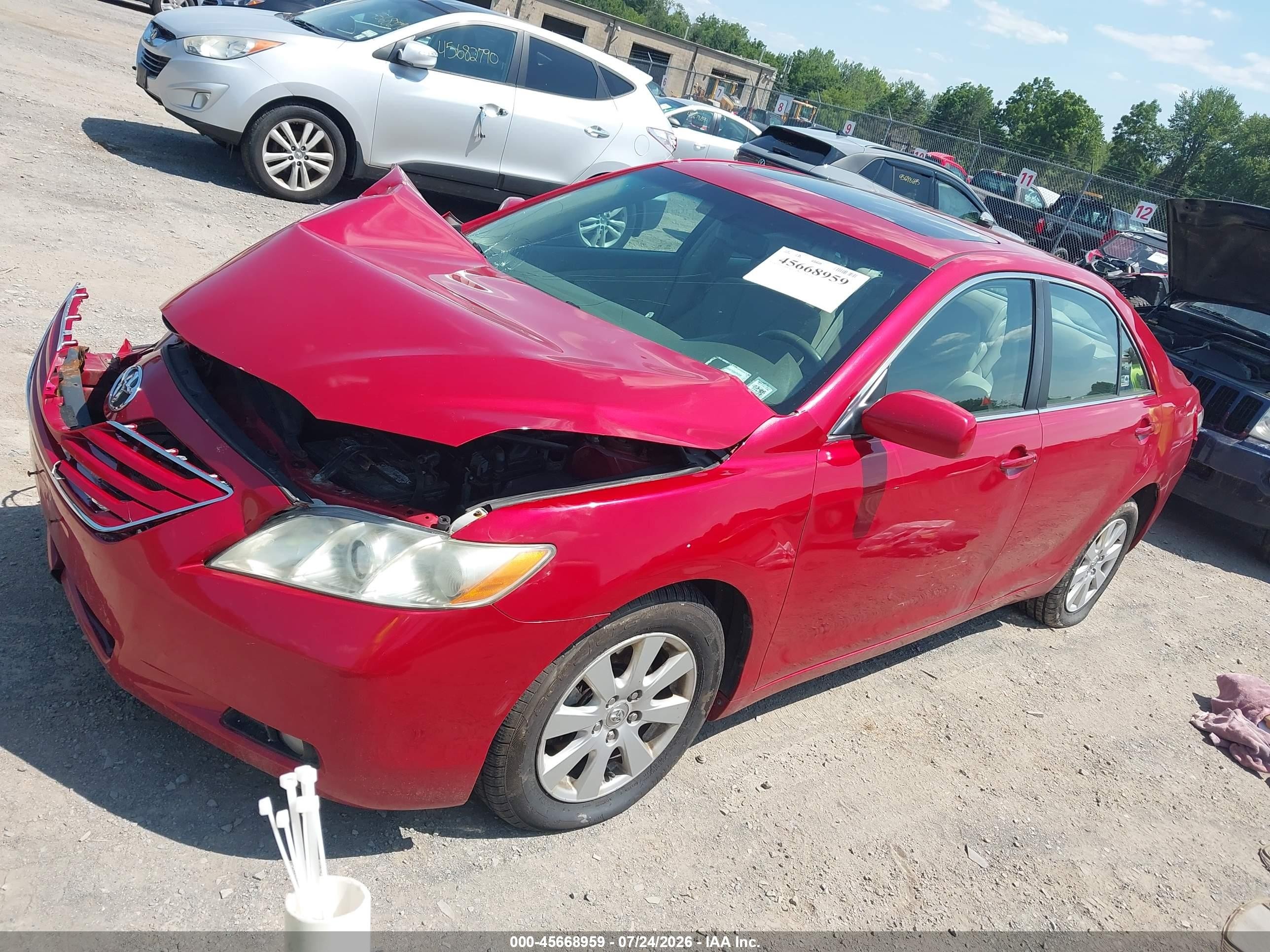 2009 Toyota Camry Xle Красный vin: 4T4BE46K79R100453
