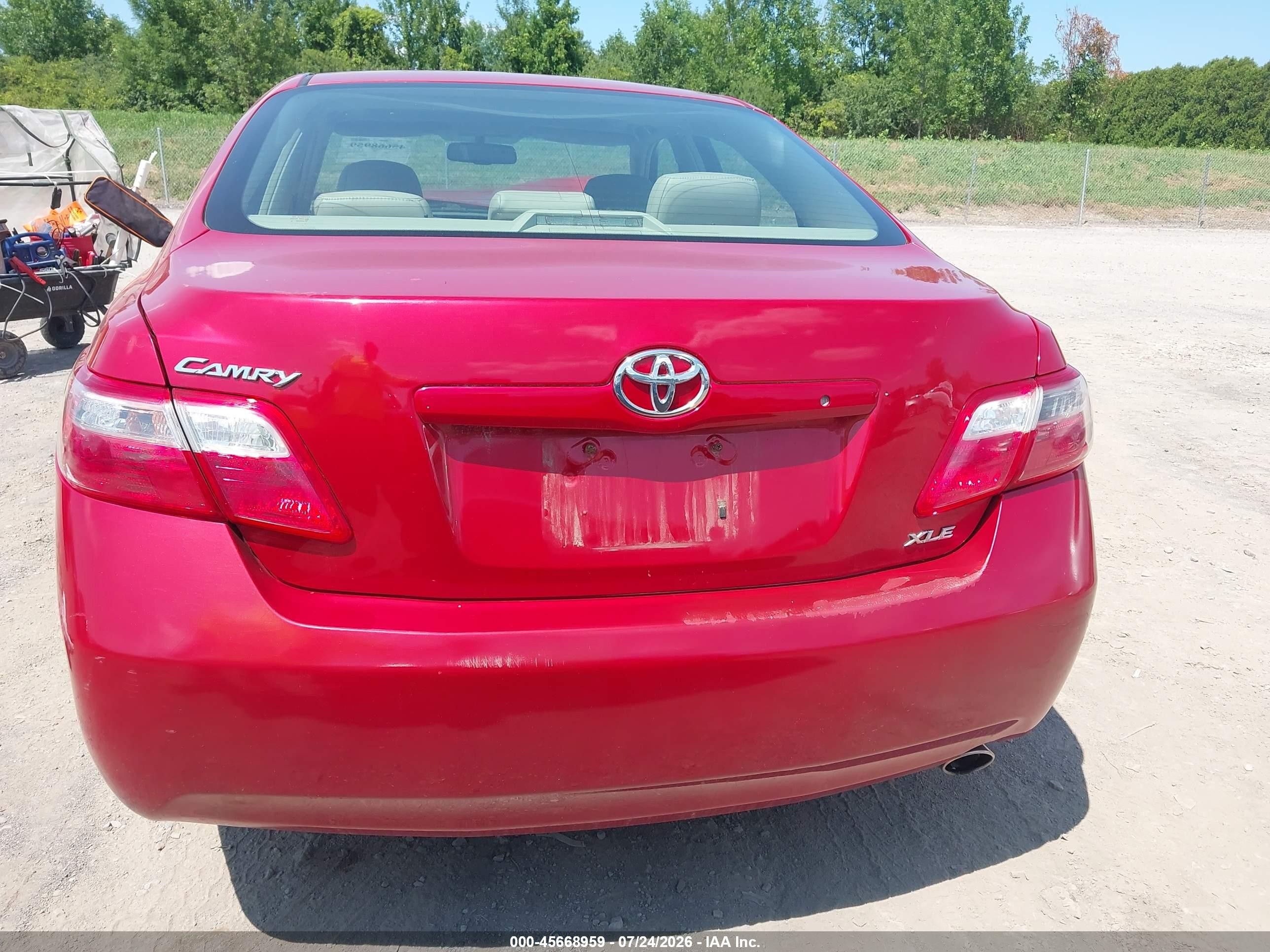 2009 Toyota Camry Xle Красный vin: 4T4BE46K79R100453