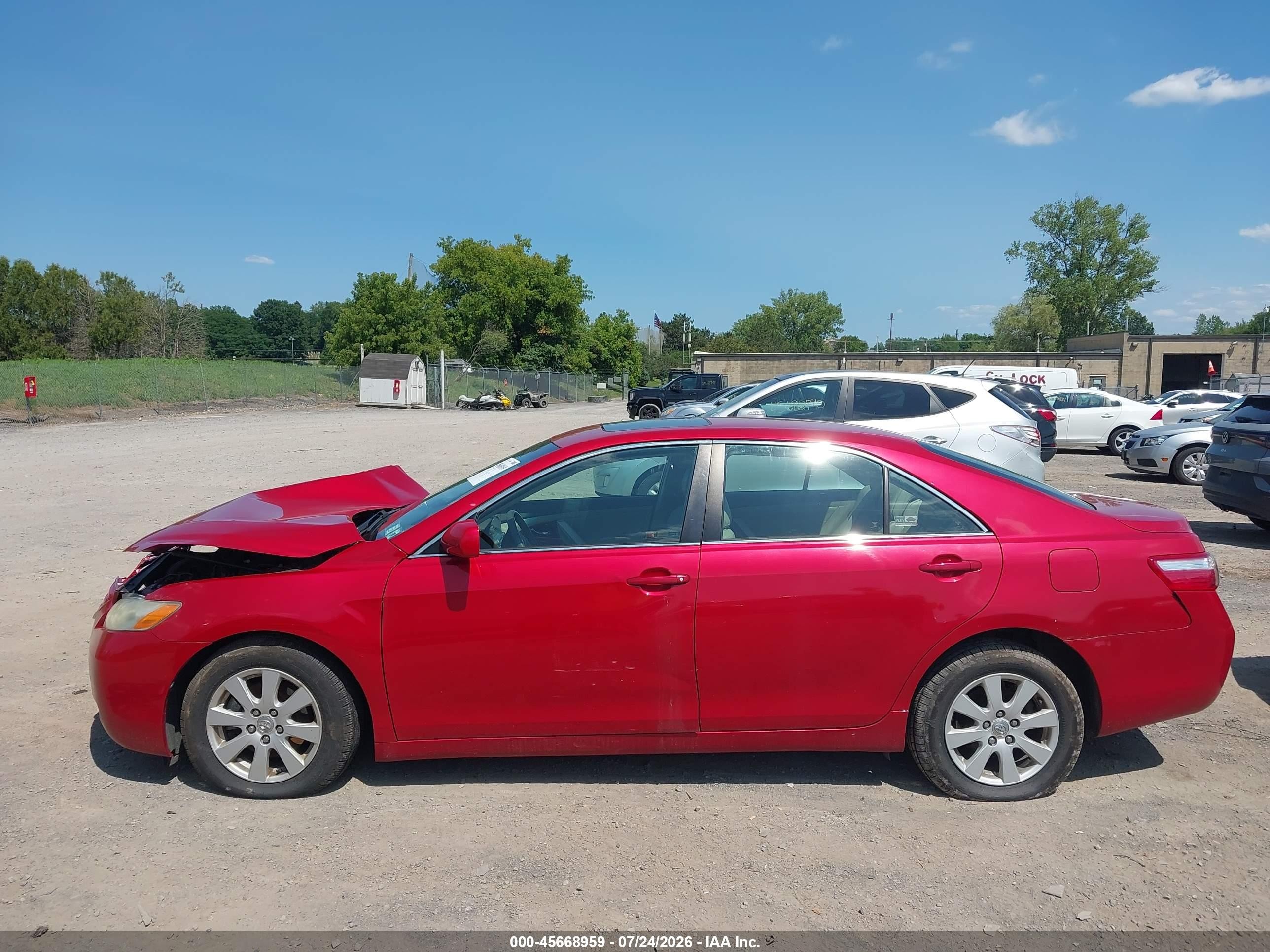 2009 Toyota Camry Xle Красный vin: 4T4BE46K79R100453
