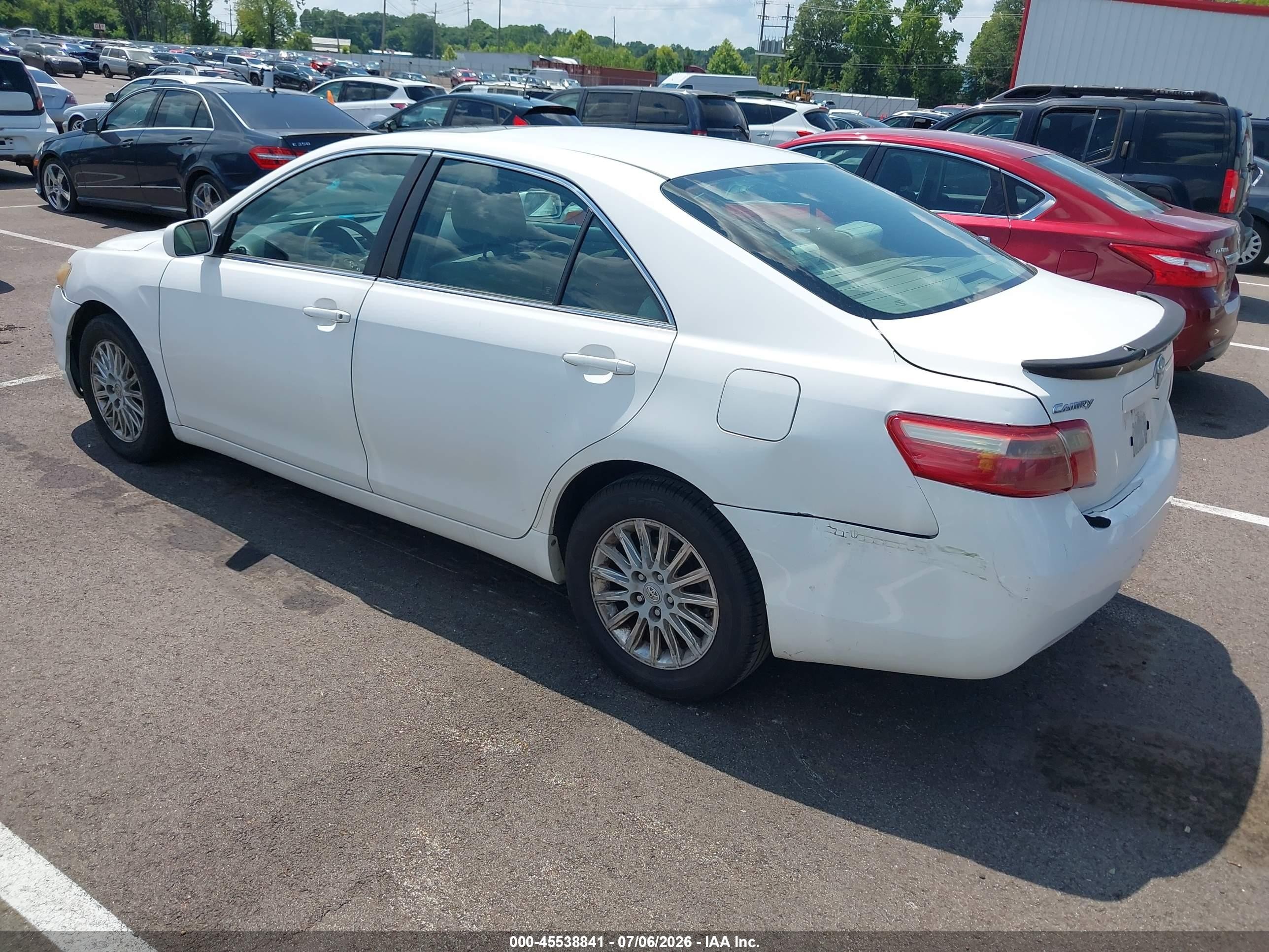 2009 Toyota Camry Le White vin: 4T4BE46K89R074462