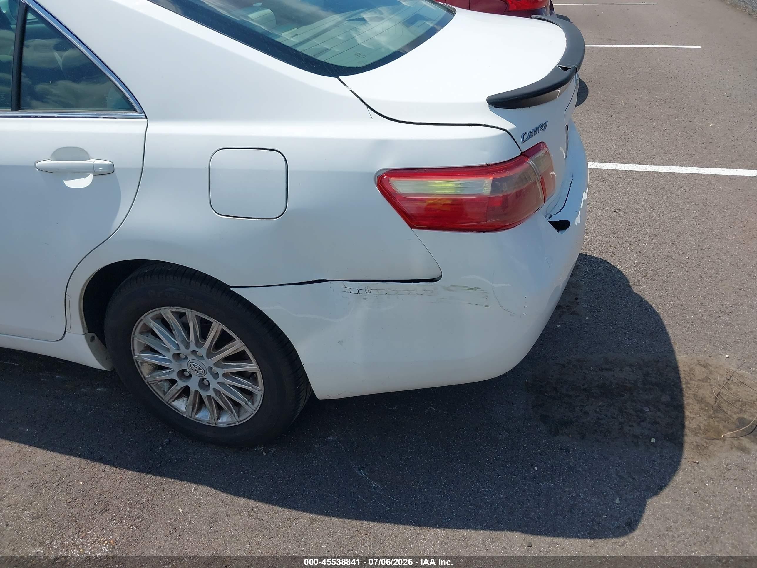 2009 Toyota Camry Le White vin: 4T4BE46K89R074462