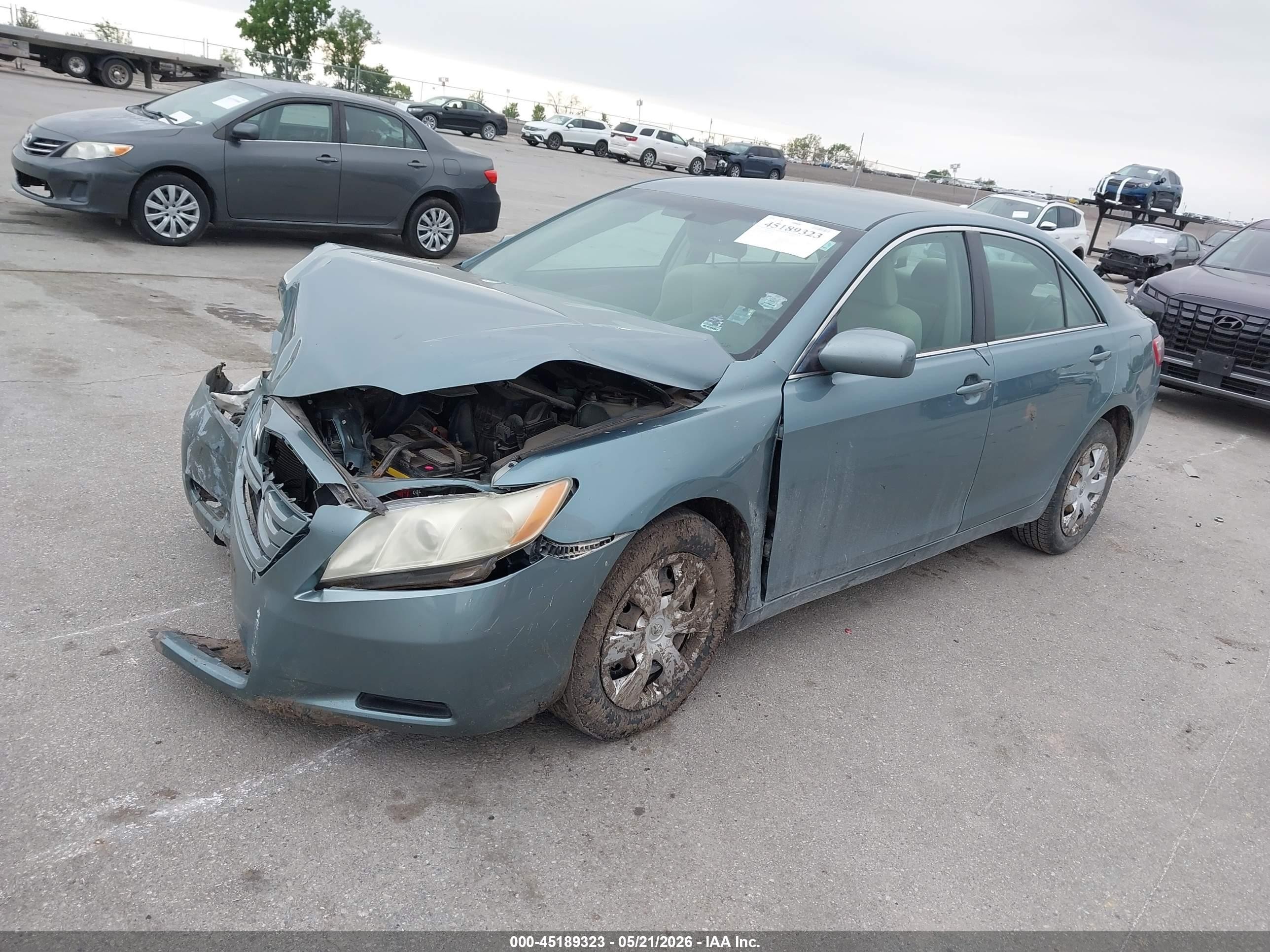 2009 Toyota Camry Le Light Blue vin: 4T4BE46K89R115382