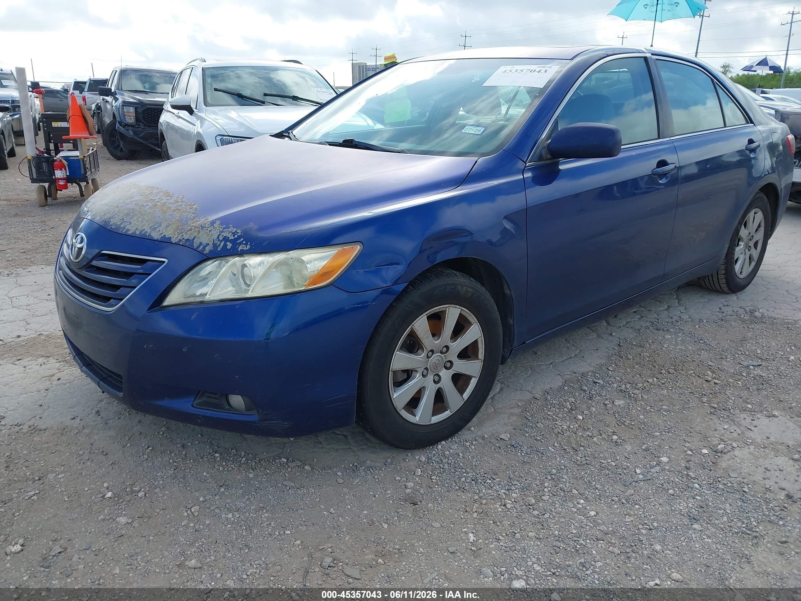 2009 Toyota Camry Xle Blue vin: 4T4BE46K99R095398