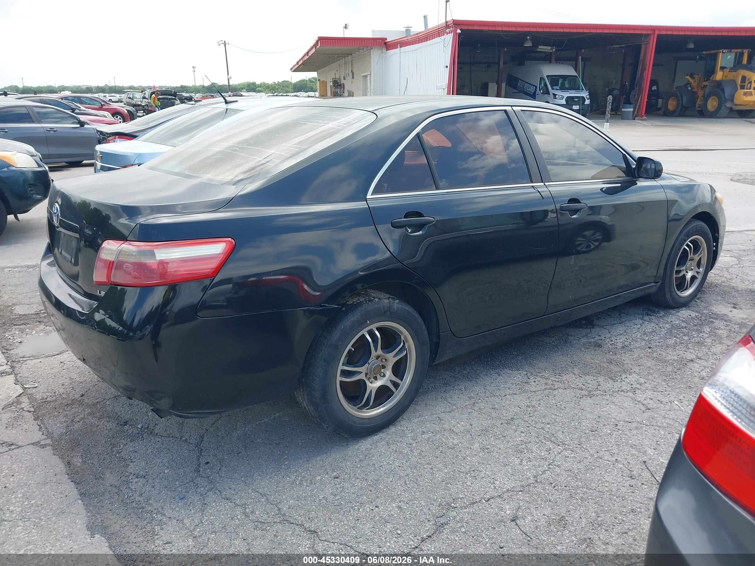 2007 Toyota Camry Le Black vin: 4T4BE46KX7R004474