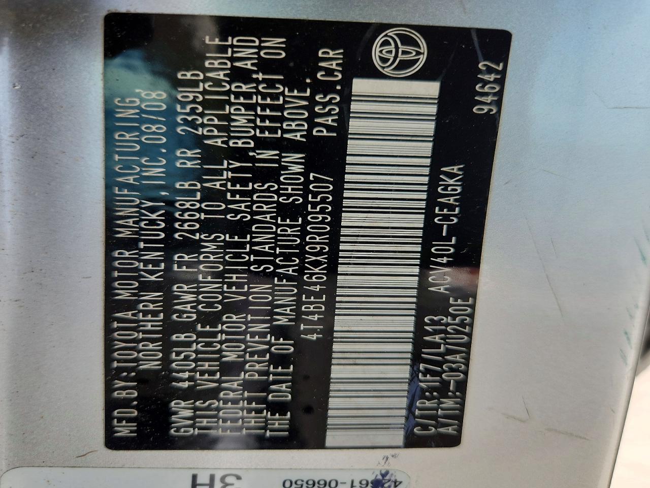 2009 Toyota Camry Xle Серебряный vin: 4T4BE46KX9R095507