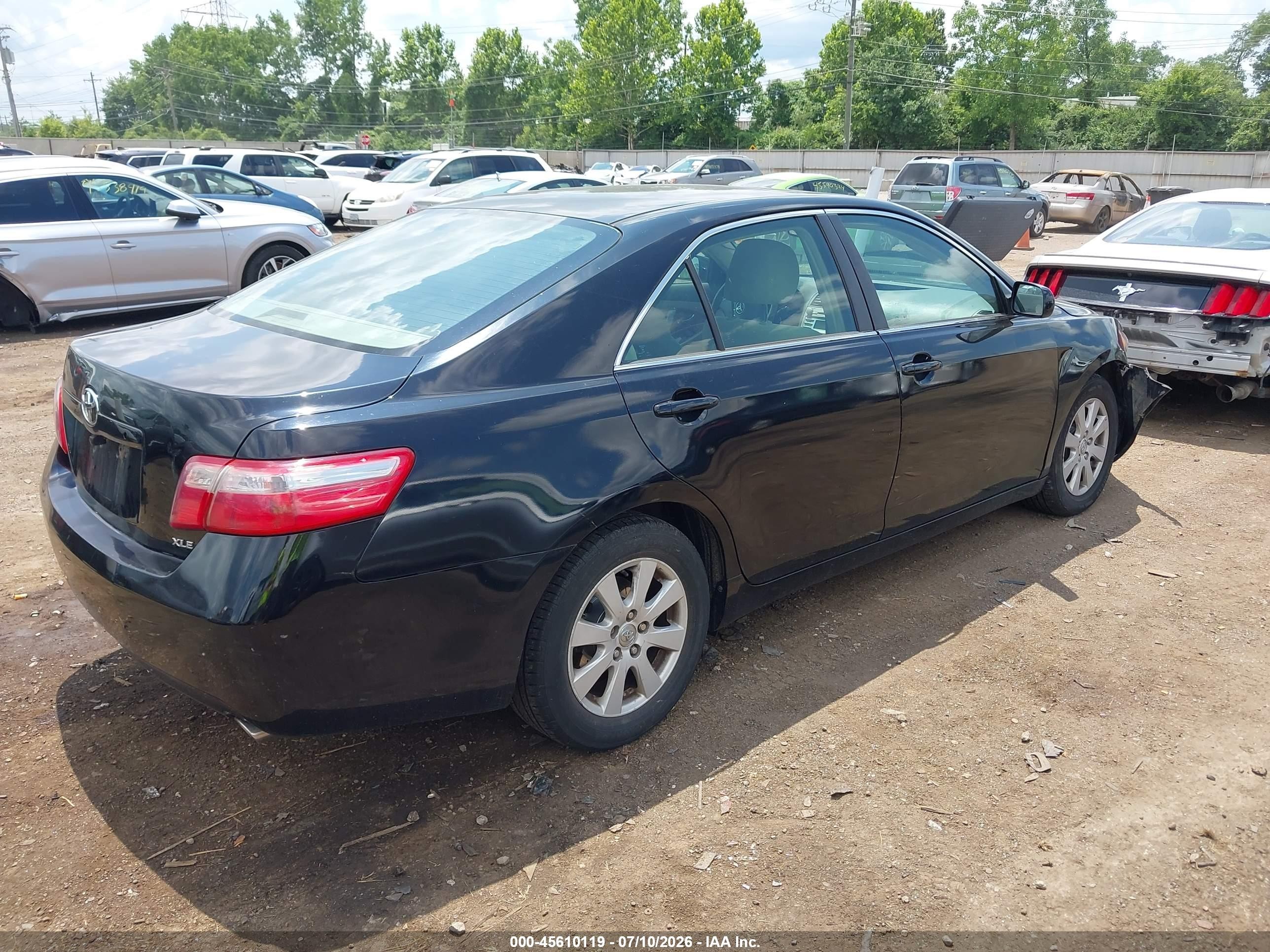 2009 Toyota Camry Xle Black vin: 4T4BE46KX9R117540
