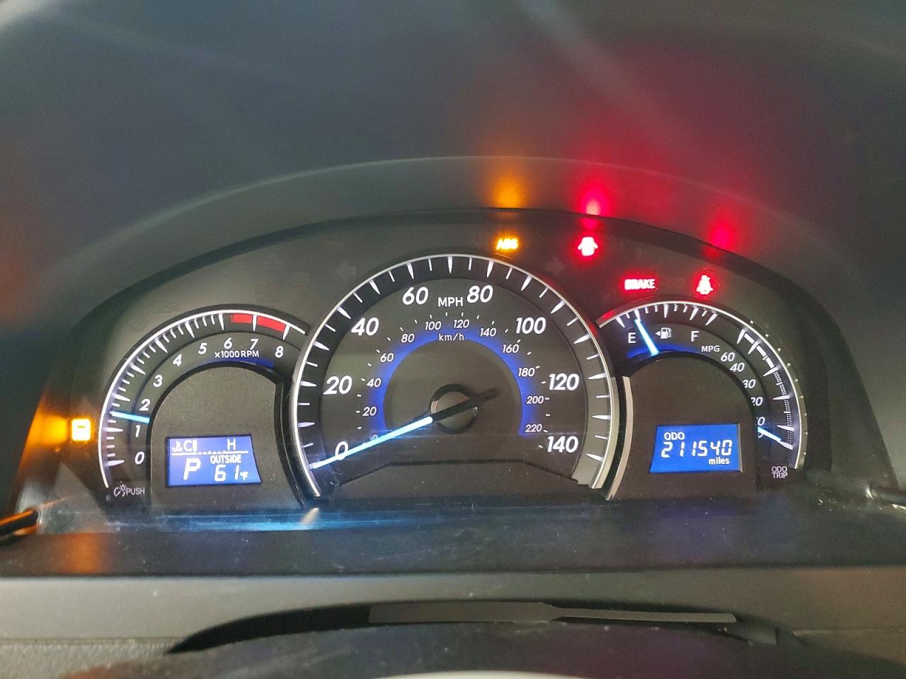 2012 Toyota Camry Xle Серый vin: 4T4BF1FK0CR198079