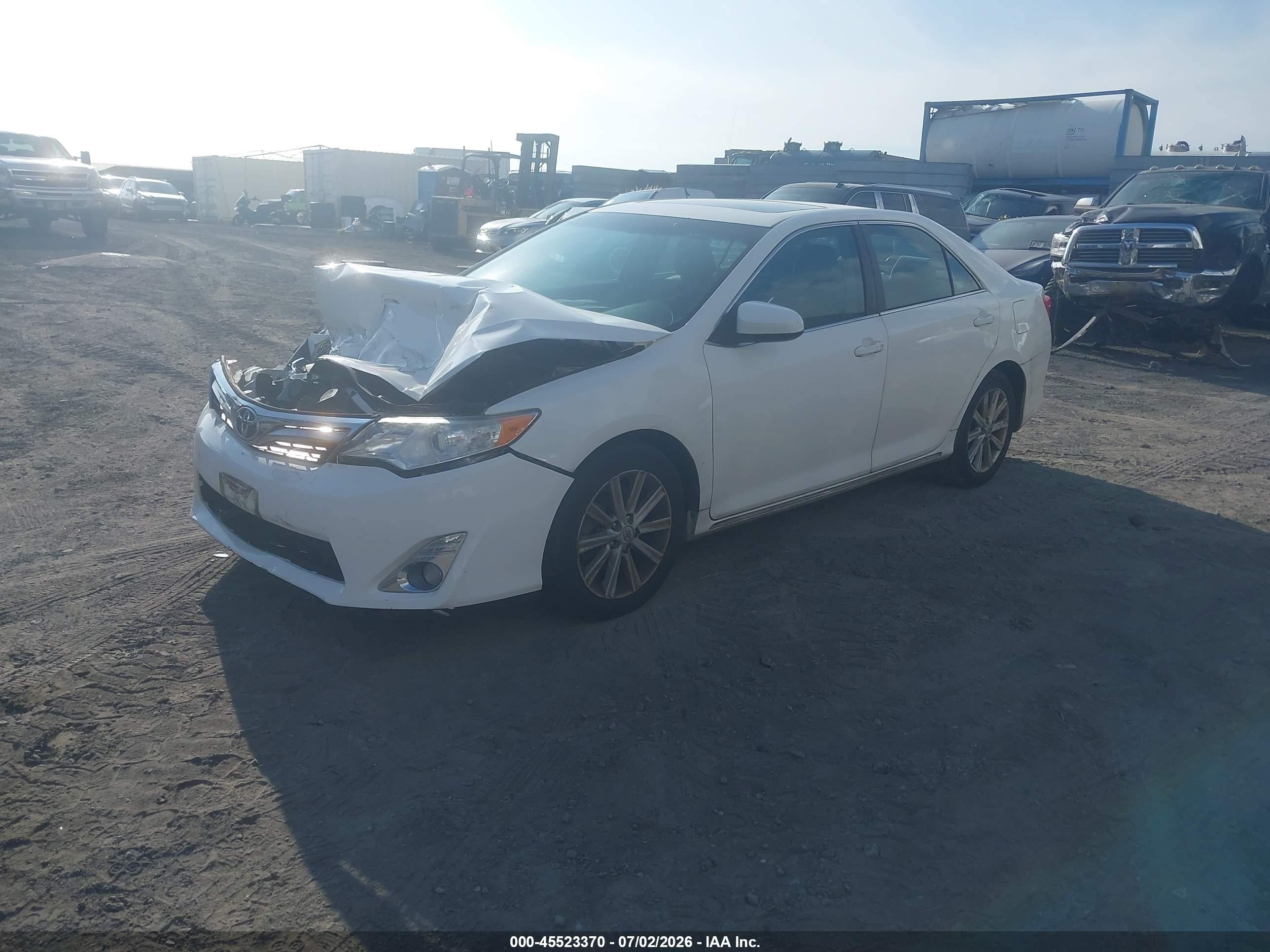 2012 Toyota Camry Xle Белый vin: 4T4BF1FK0CR207864