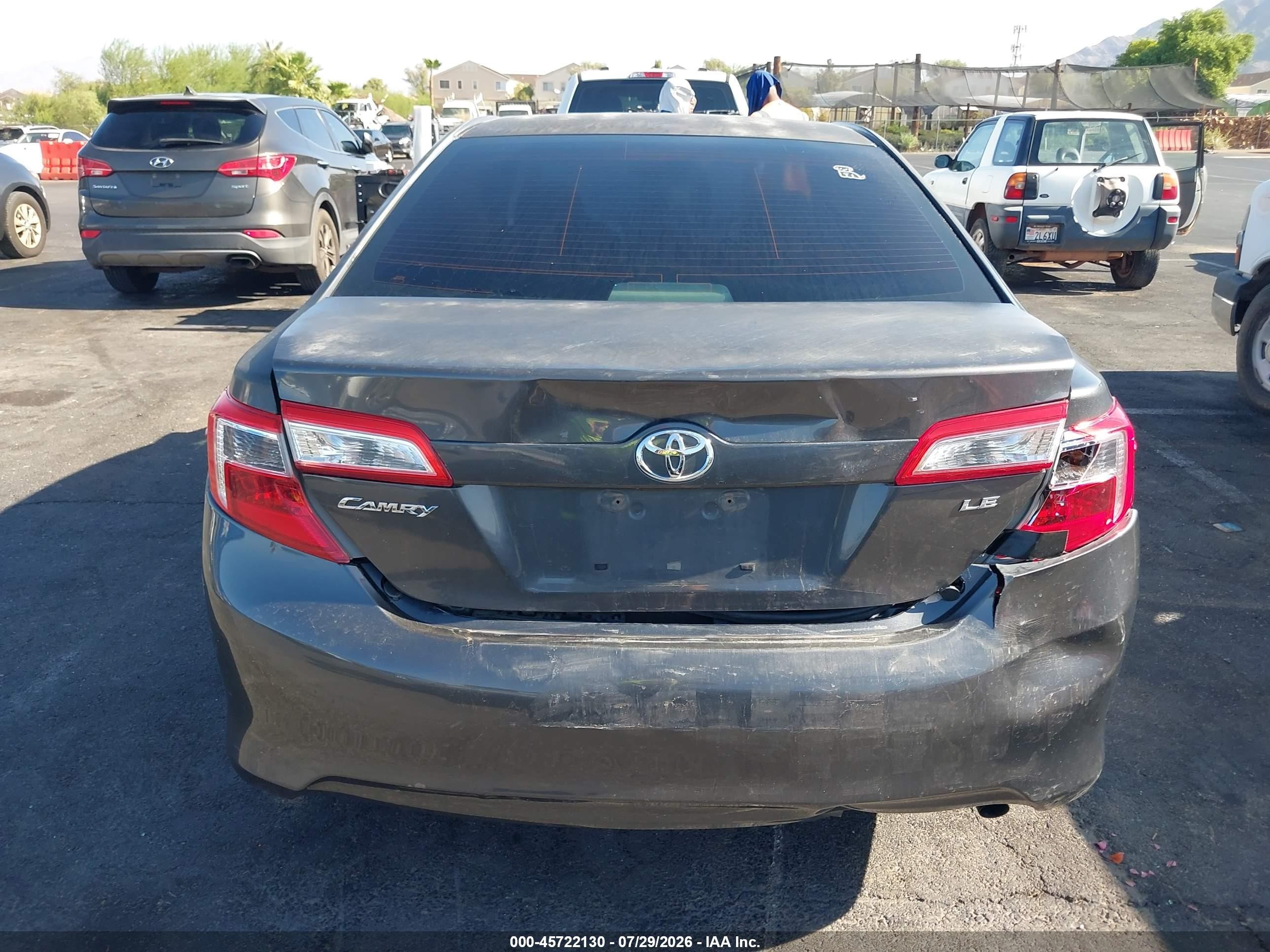 2012 Toyota Camry Le Серый vin: 4T4BF1FK0CR244185