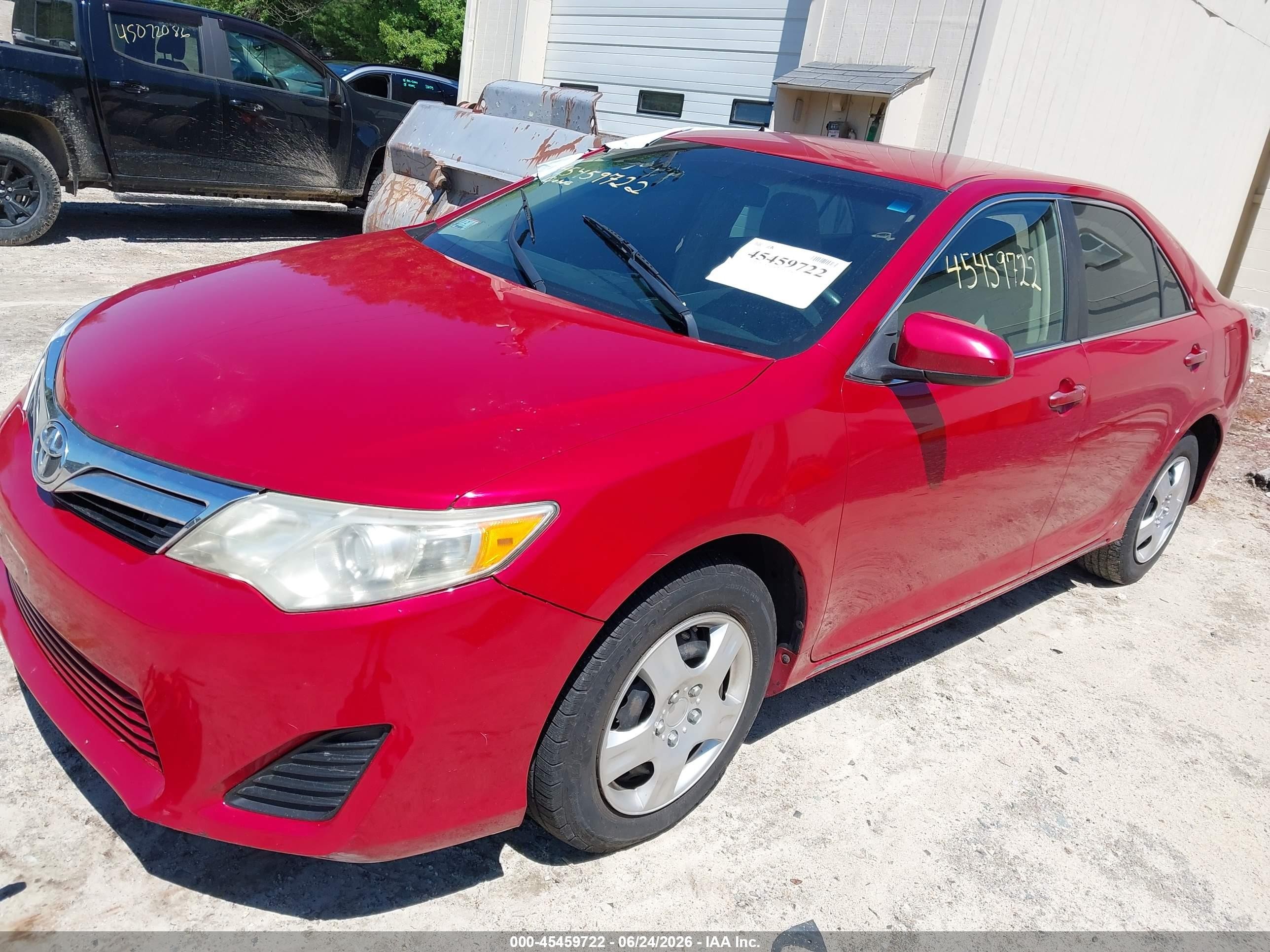 2012 Toyota Camry Le Red vin: 4T4BF1FK0CR256935