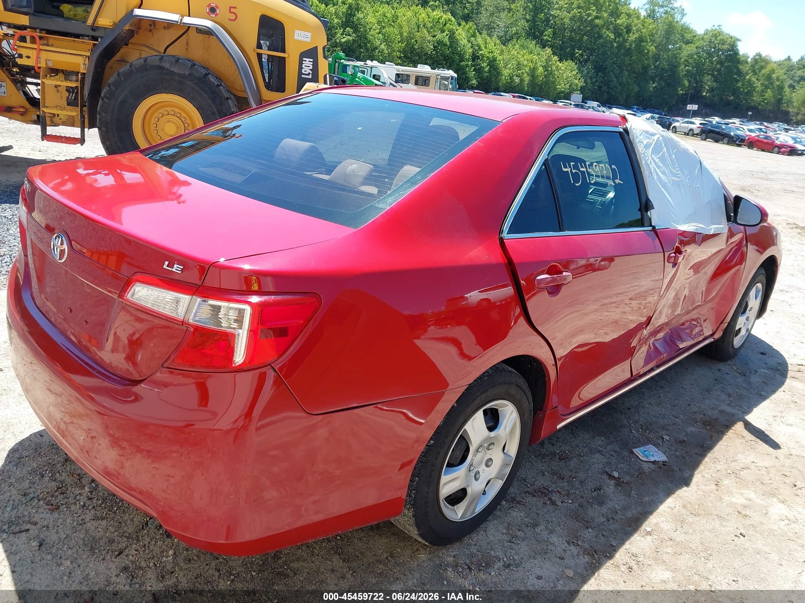 2012 Toyota Camry Le Red vin: 4T4BF1FK0CR256935