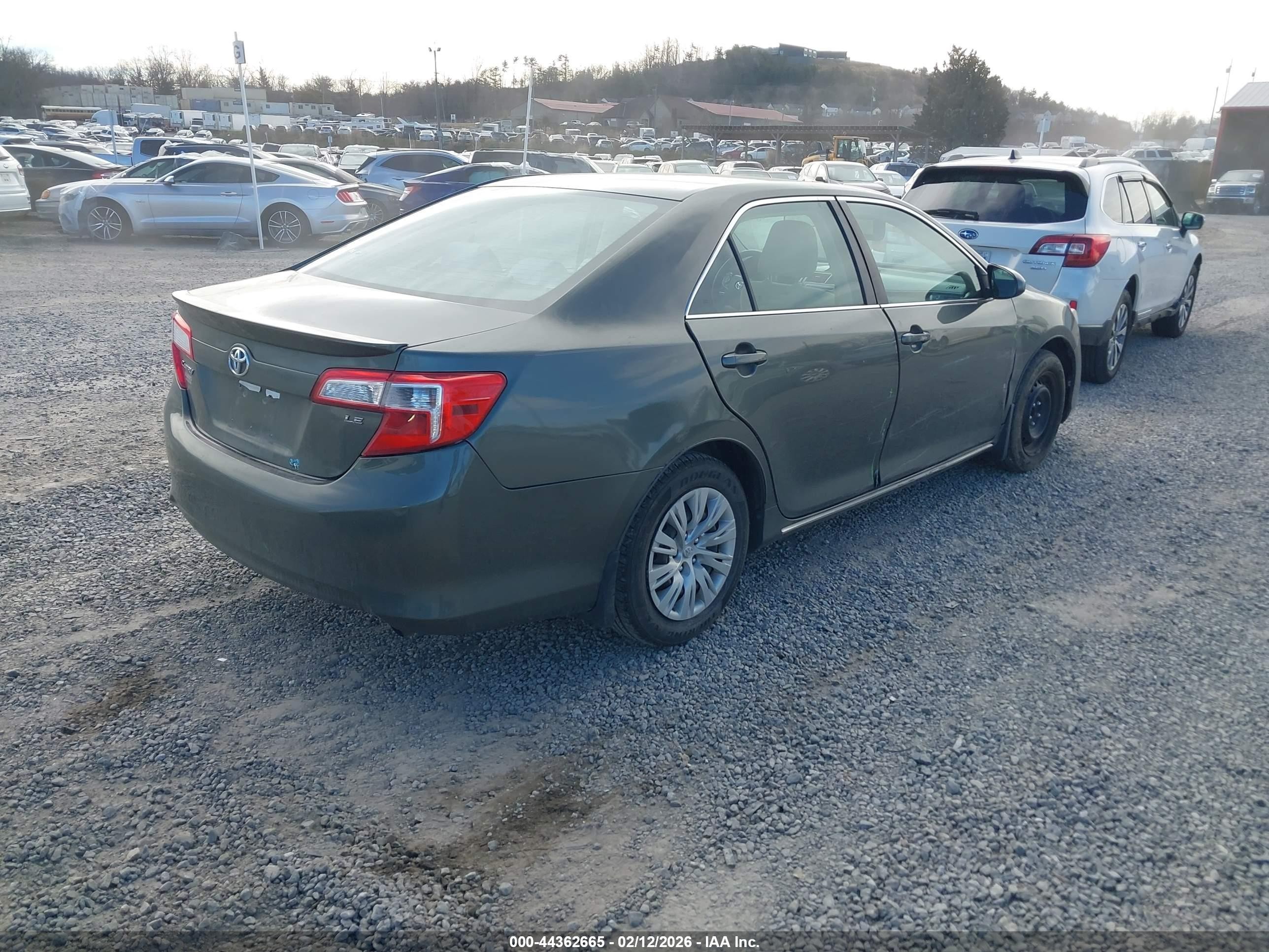2013 Toyota Camry Le Gray vin: 4T4BF1FK0DR278631