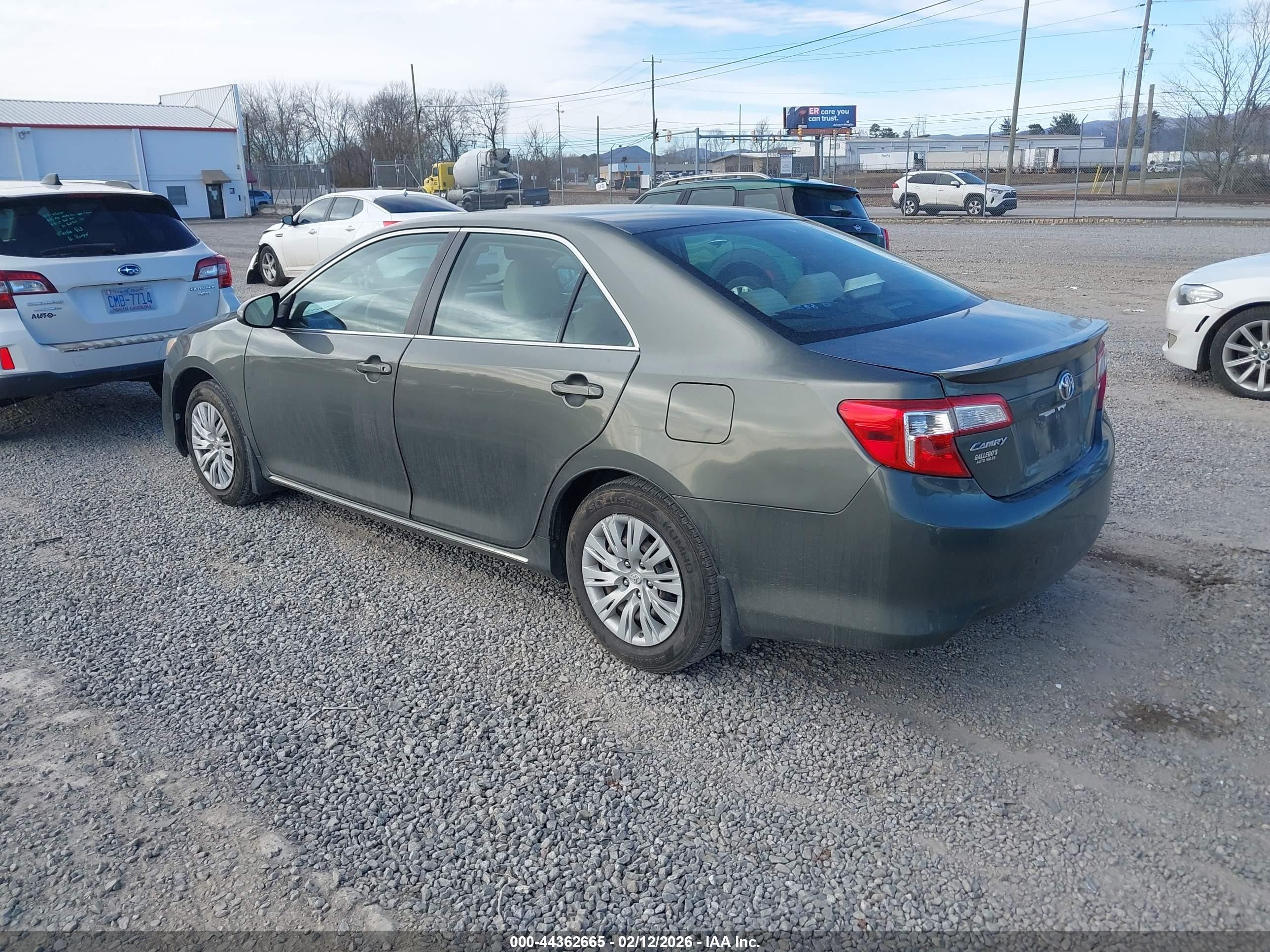 2013 Toyota Camry Le Gray vin: 4T4BF1FK0DR278631