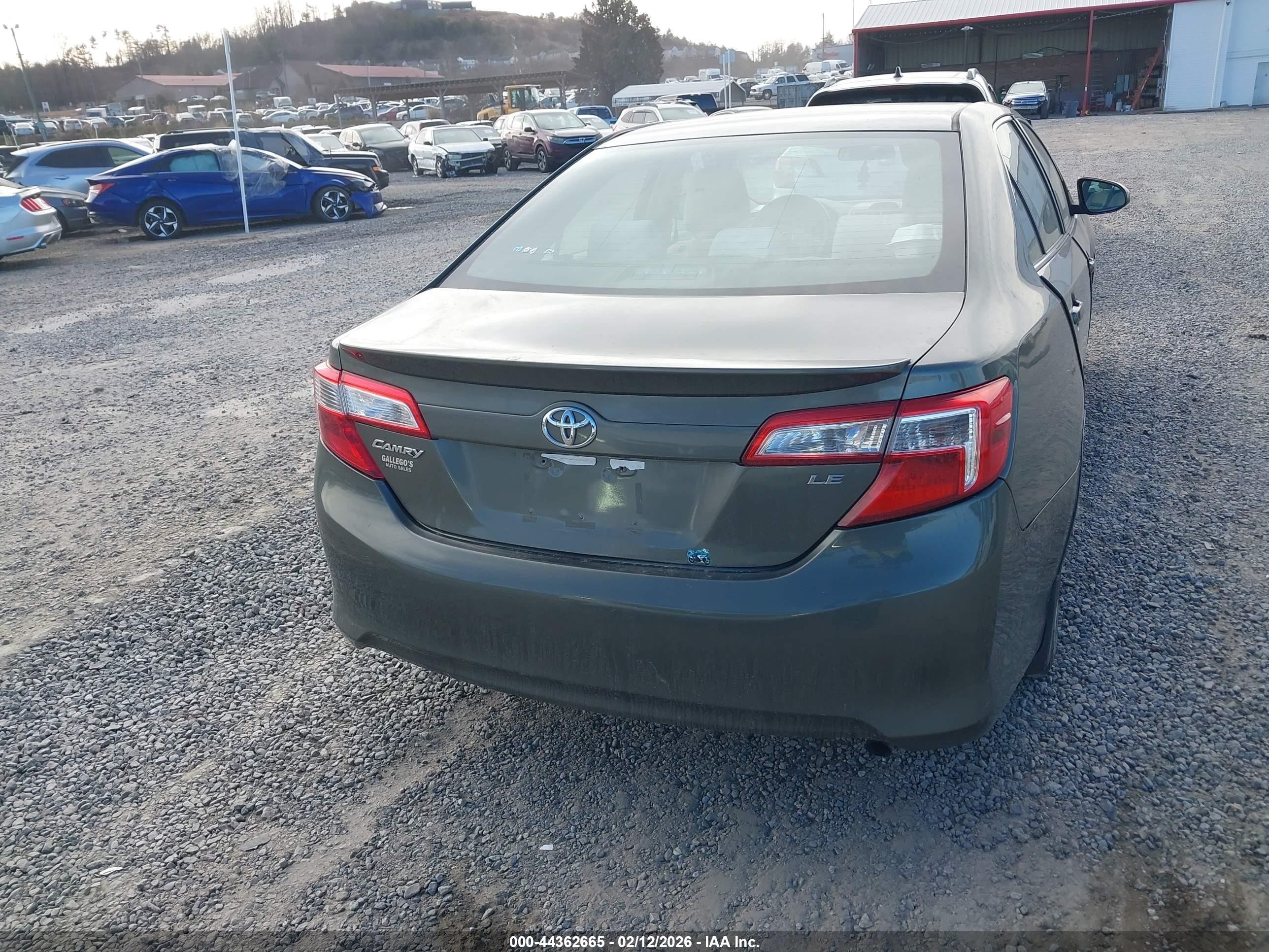 2013 Toyota Camry Le Gray vin: 4T4BF1FK0DR278631