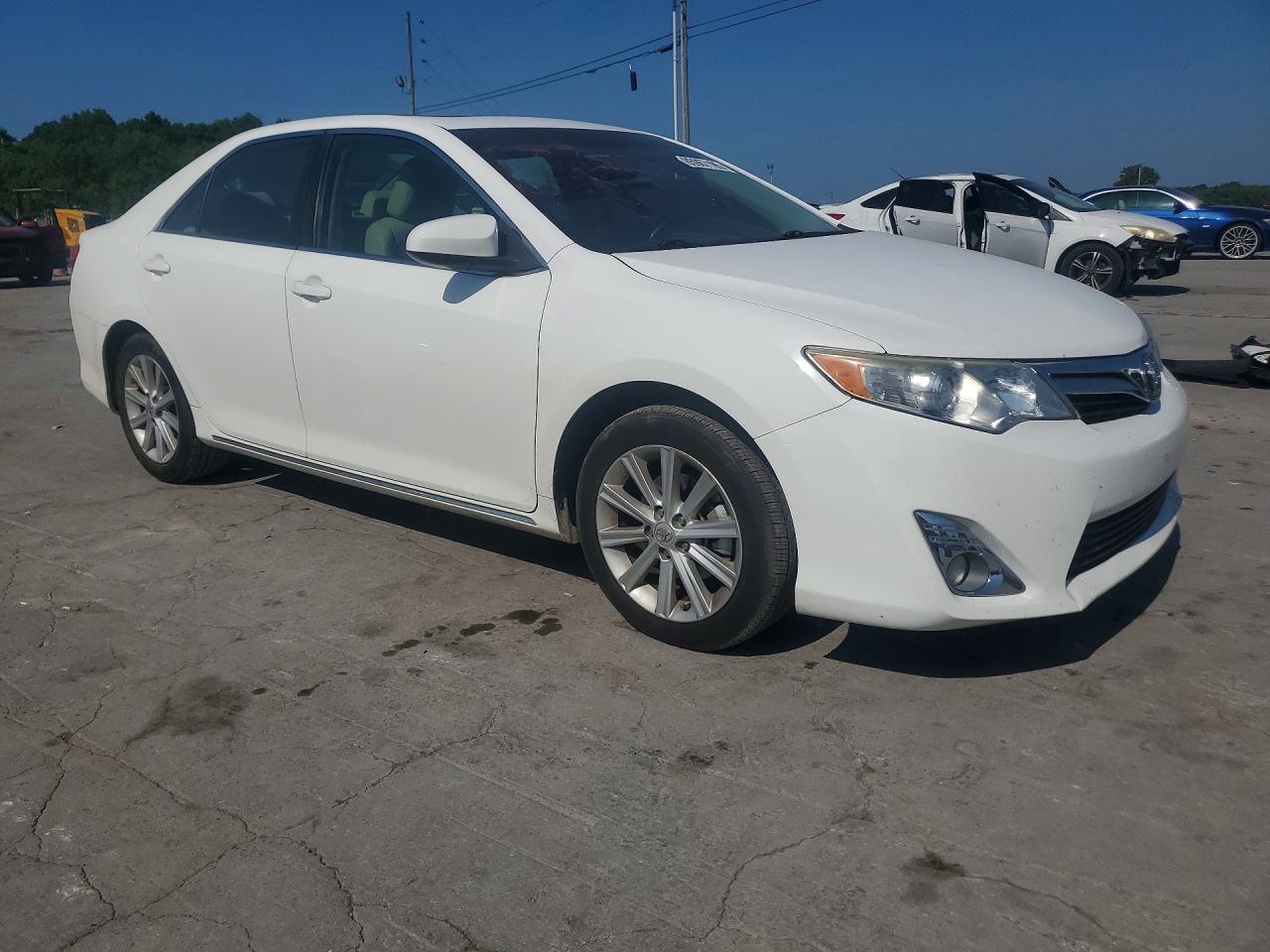 2013 Toyota Camry Xle White vin: 4T4BF1FK0DR292853